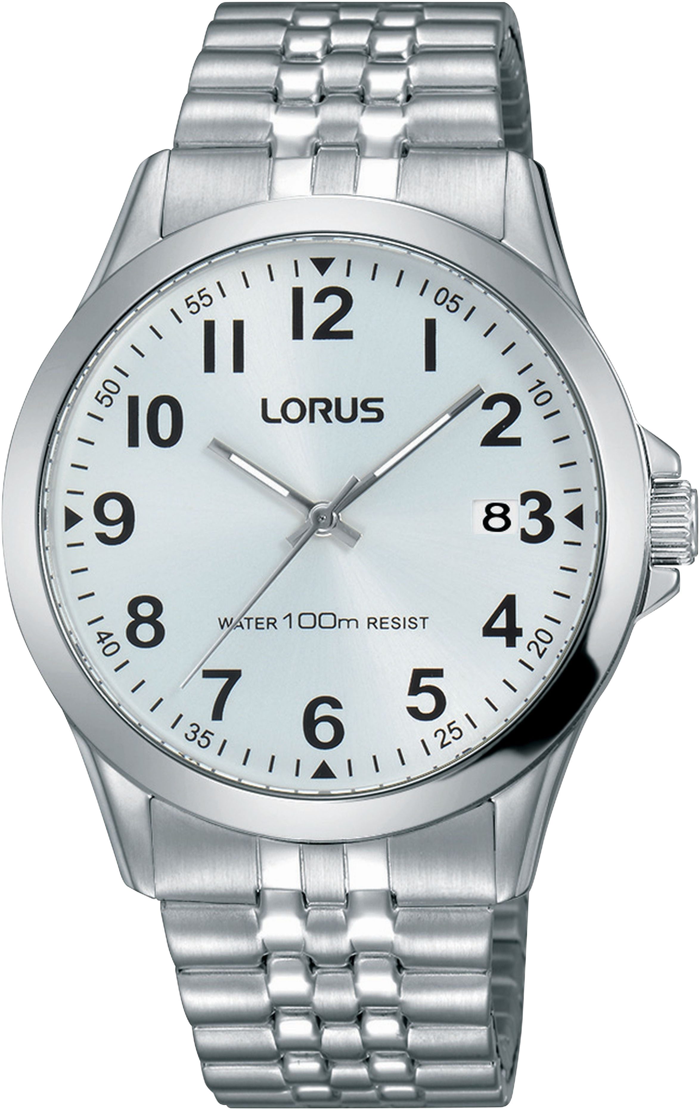 LORUS Quarzuhr RS975CX9, Armbanduhr, Herrenuhr,Damenuhr,Edelstahlarmband,bis 10 bar wasserdicht