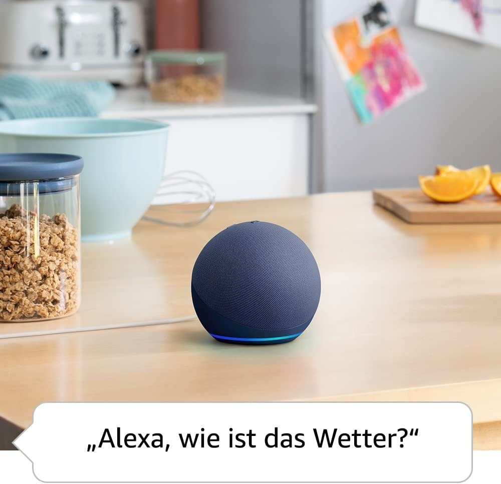 Sprachgesteuerter Amazon (WLAN Generation) Weiß Alexa (5. (WiFi), Smart Bluetooth, Lautsprecher Sprachsteuerung) Dot Echo