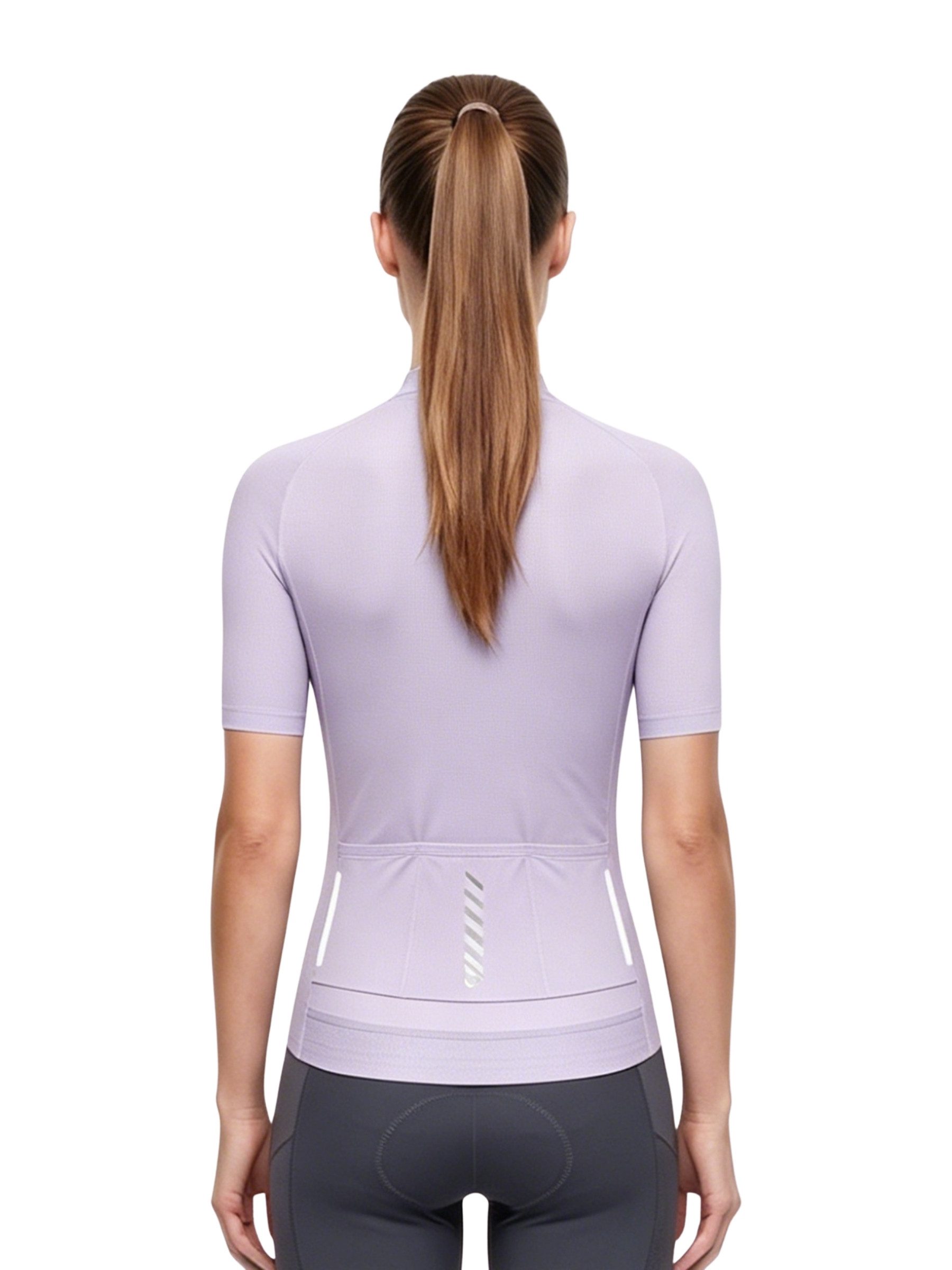 Wulibike Radtrikot Damen, Fahrradtrikot Classic Kurzarm Slim Fit mit Frontreißverschluss (1-tlg) Elastischer Schnelltrocken-Stoff, 3 Taschen & Reflektoren
