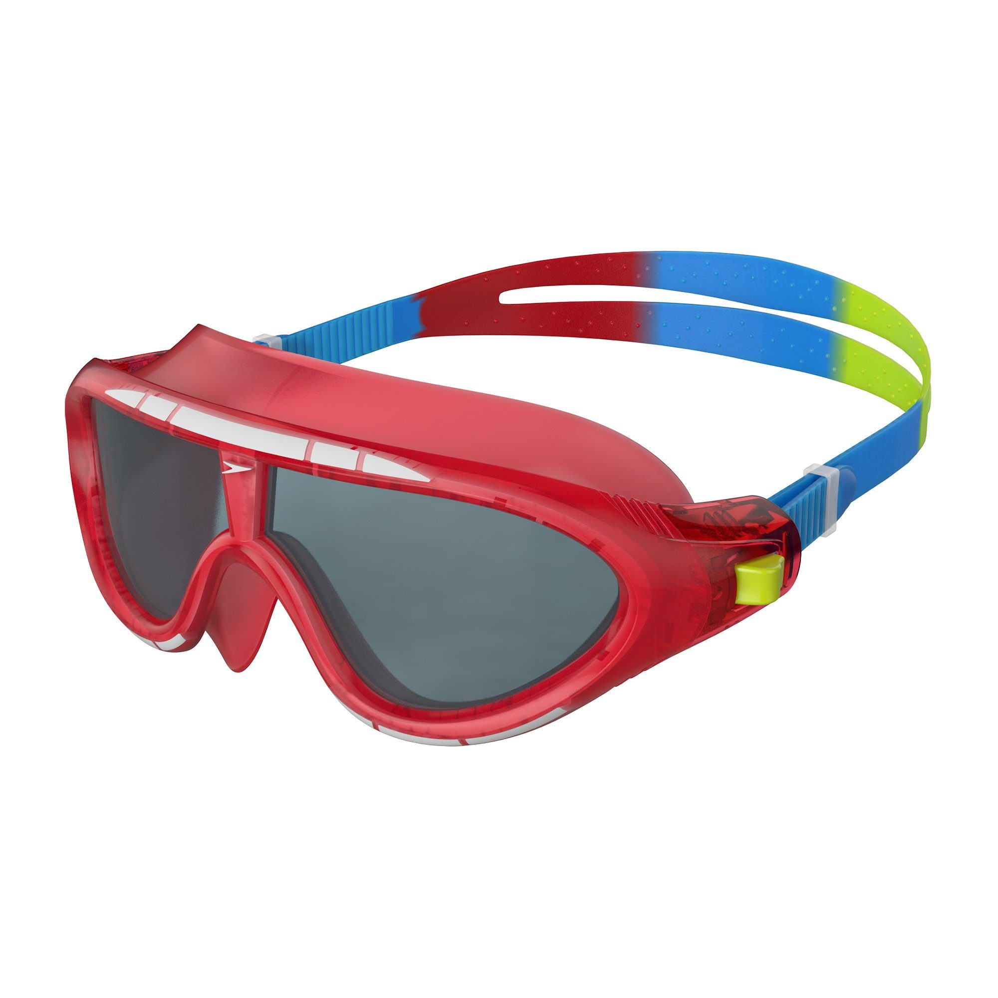 Speedo Schwimmbrille Speedo Biofuse Rift Junior Lava Red/Japan Blue/Smoke Orchid/Soft Coral, Hoher Tragekomfort durch flexiblen Rahmen