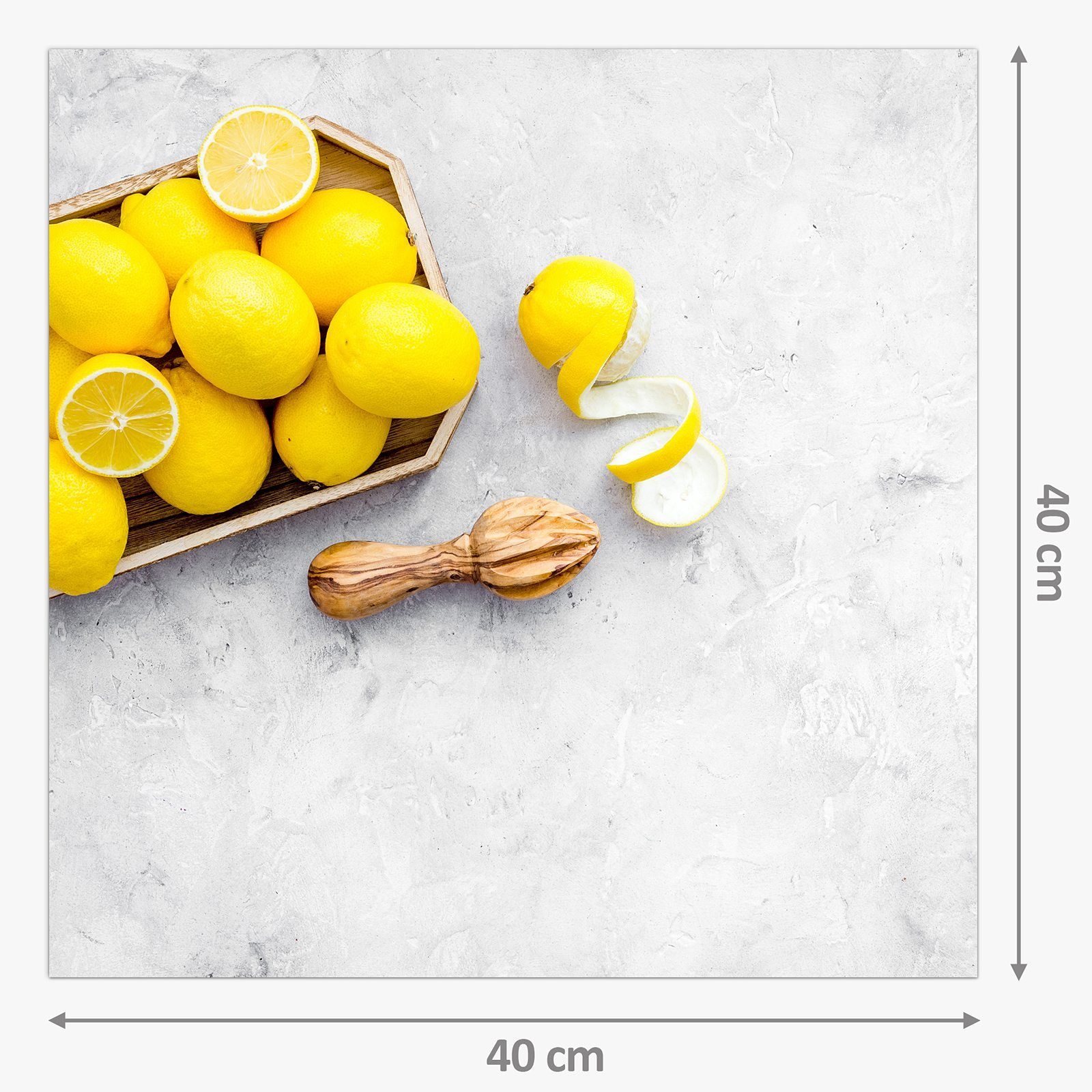 Primedeco Spritzschutz Zitronen mit Schale Motiv Küchenrückwand in Küchenrückwand Glas