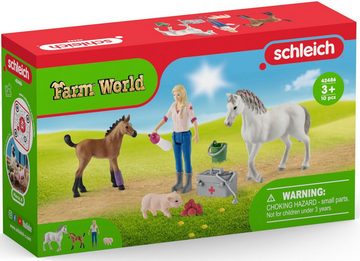Schleich® Spielfigur HORSE CLUB, Spielset, Arztbesuch bei Stute und Fohlen (42486), Made in Europe