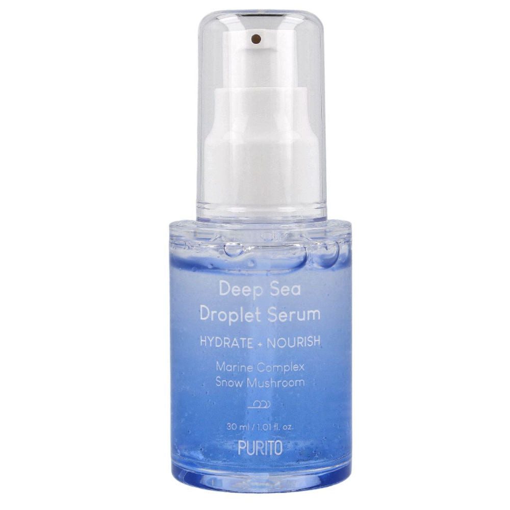 Purito Gesichtsserum PURITO, Deep Sea Droplet Serum - 30 ml, 66,01 % Tiefseewasser für intensive und langanhaltende Feuchtigkeit