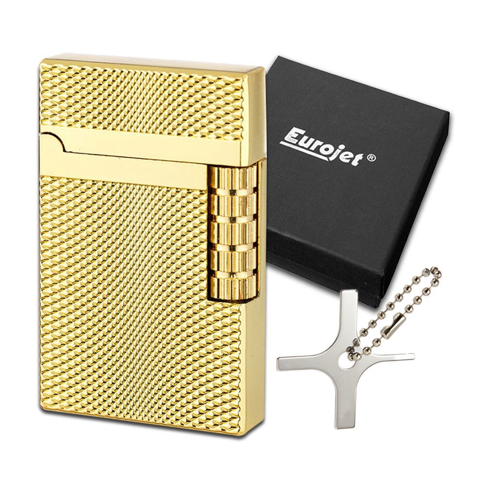 Coumo Feuerzeug Set Design Metall Feuerzeug, Standflamme, Reibrad, Justier Werkzeug