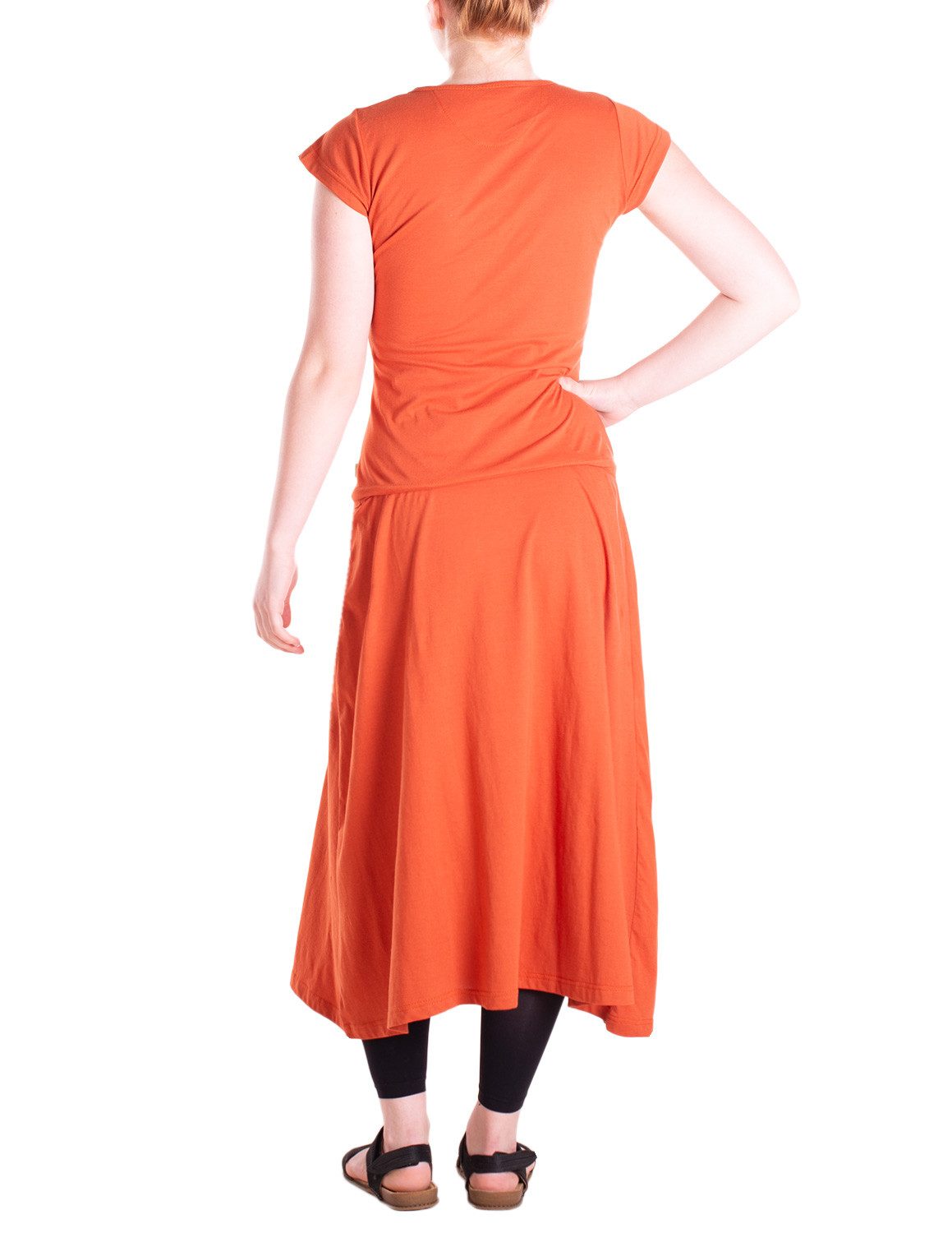 Vishes Maxikleid Langes einfaches Basis Sommerkleid aus Jersey mit Tunnelzug Alternative Bekleidung, Ethno, Hippie, Retro Style