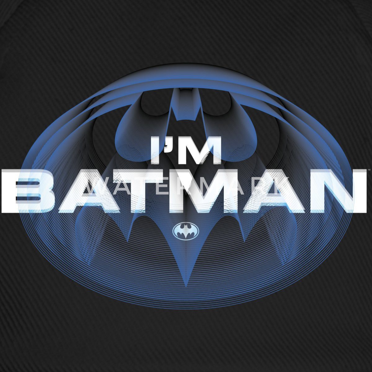 Spreadshirt Baseball Cap The Flash I'm Batman Blaues Logo Baseballkappe (1-St)