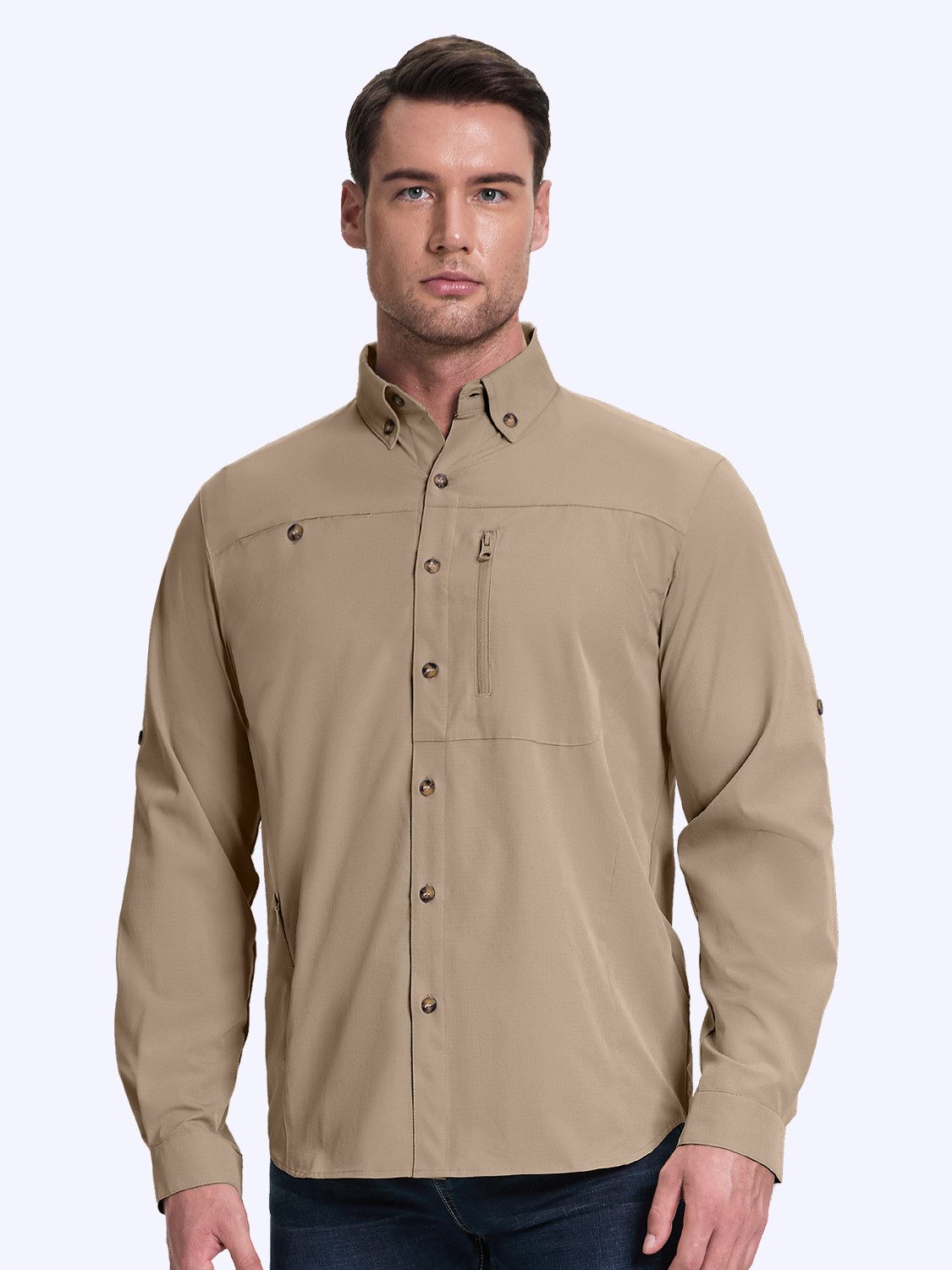 33,000ft Langarmhemd Herren Outdoorhemd