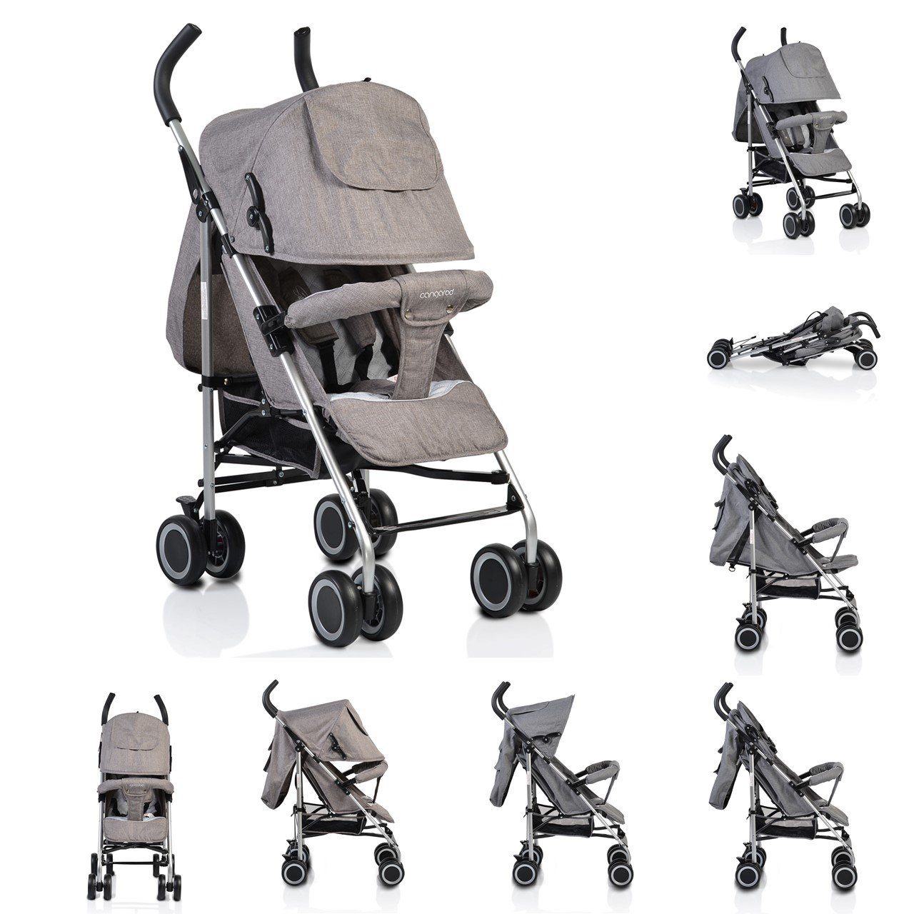 Cangaroo Kinder-Buggy »Kinderwagen, Buggy Saphir«, mehrfach verstellbar ...