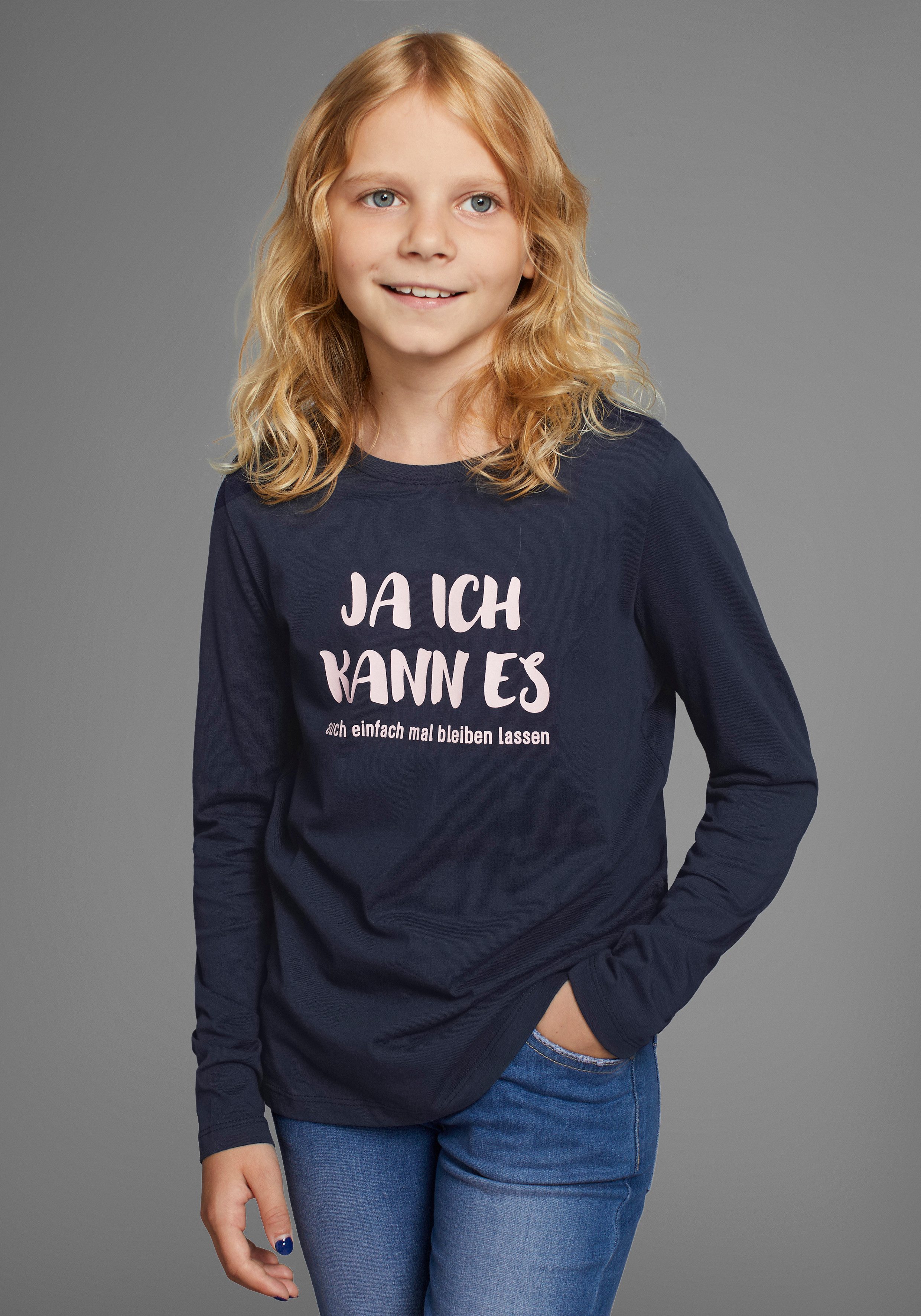 Langarmshirt Ja ich kann es ... - Spruch