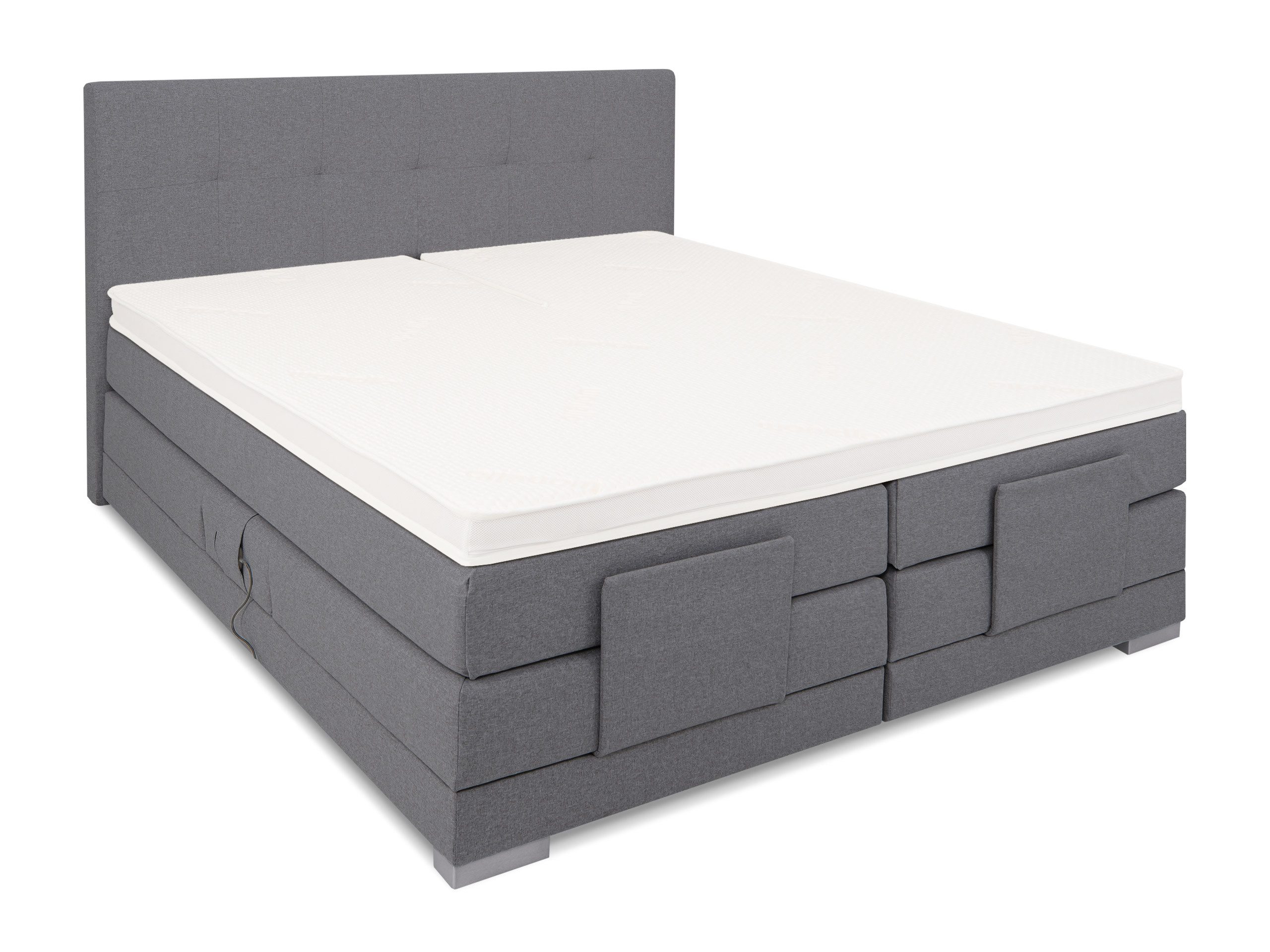 wonello, Topper wonello PremiumPLUS GEL SPLIT Topper, 9 cm hoch, Gelschaum, (druckentlastend & waschbar), Luxus Matratzentopper für elektrische Boxspringbetten