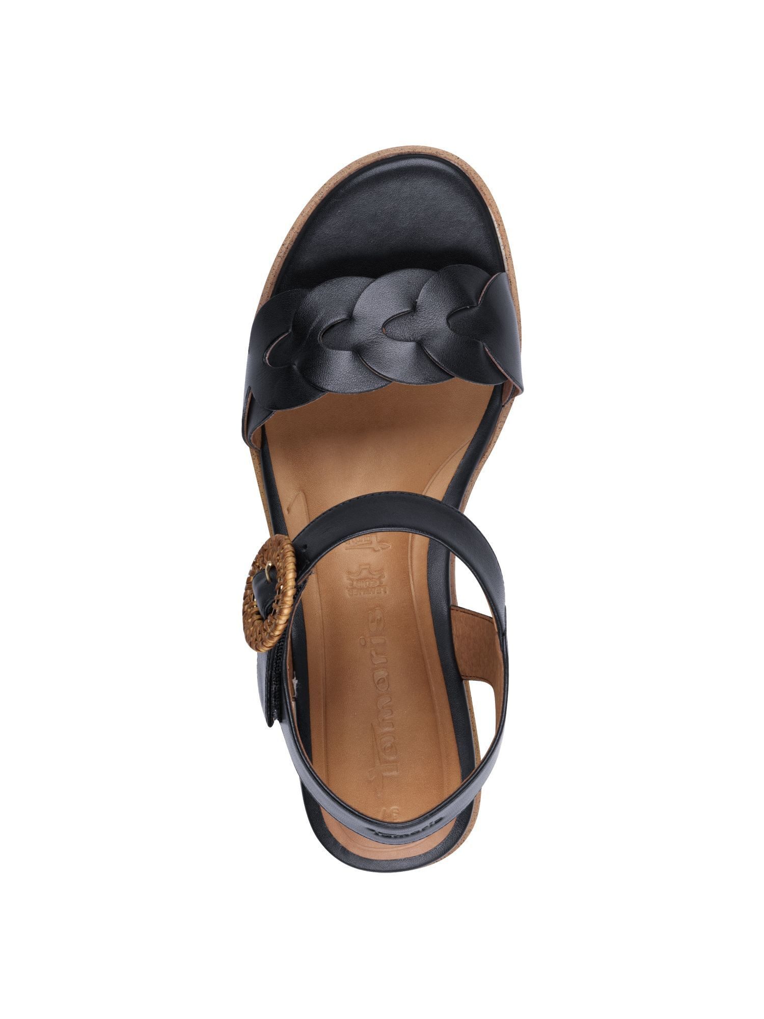 Tamaris aus Leder Keilabsatz 1-28258-44 Plateausandaletten