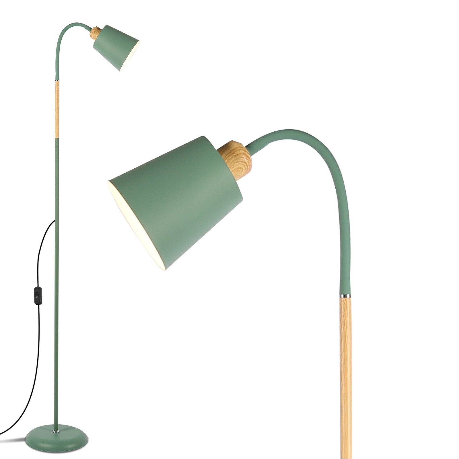 Stehlampe Leselampe E27 Fassung Max.60W Schwenkbare Stehleuchte