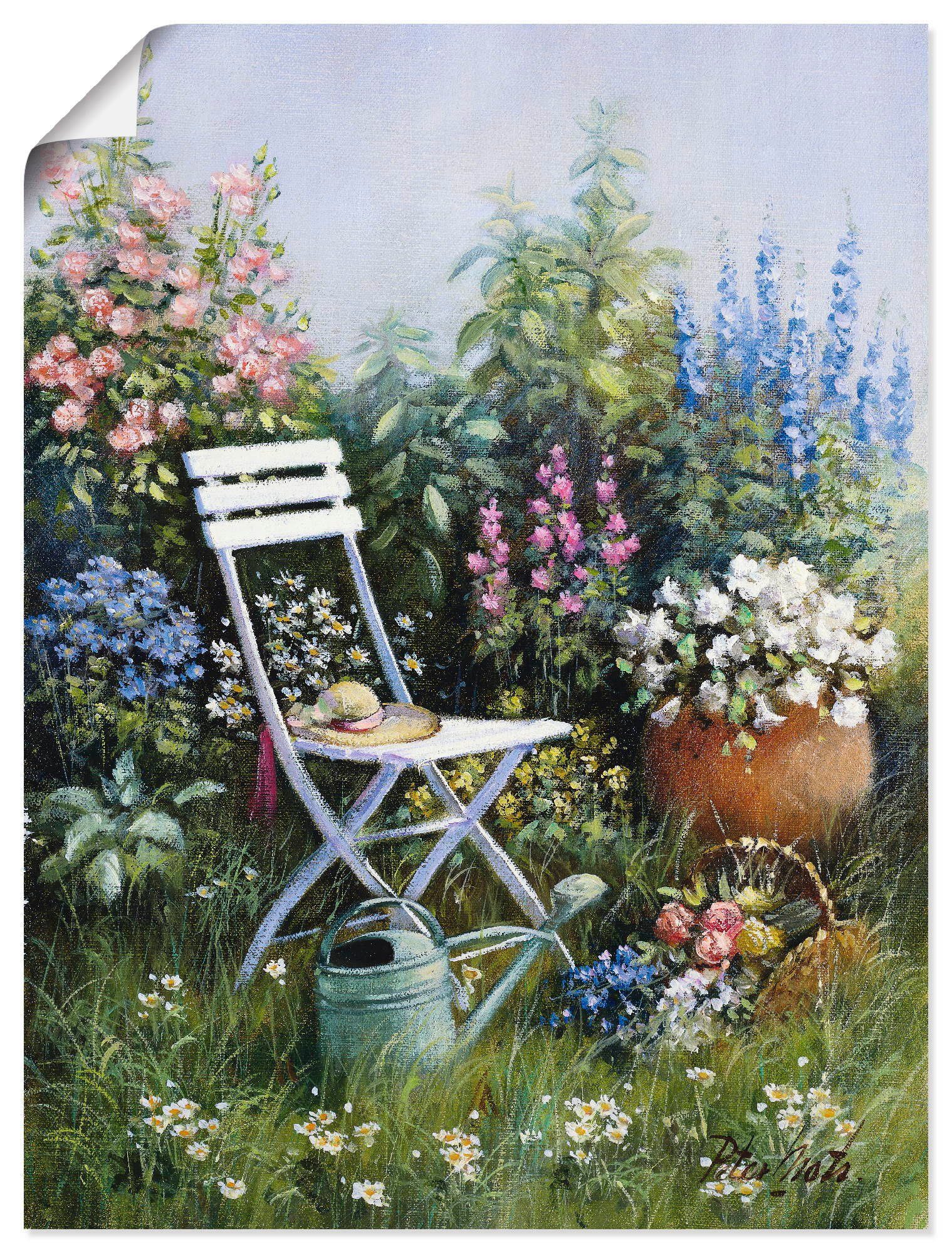 Artland Wandbild Unvergesslich, Garten (1 St), als Leinwandbild,  Wandaufkleber oder Poster in versch. Größen | Poster