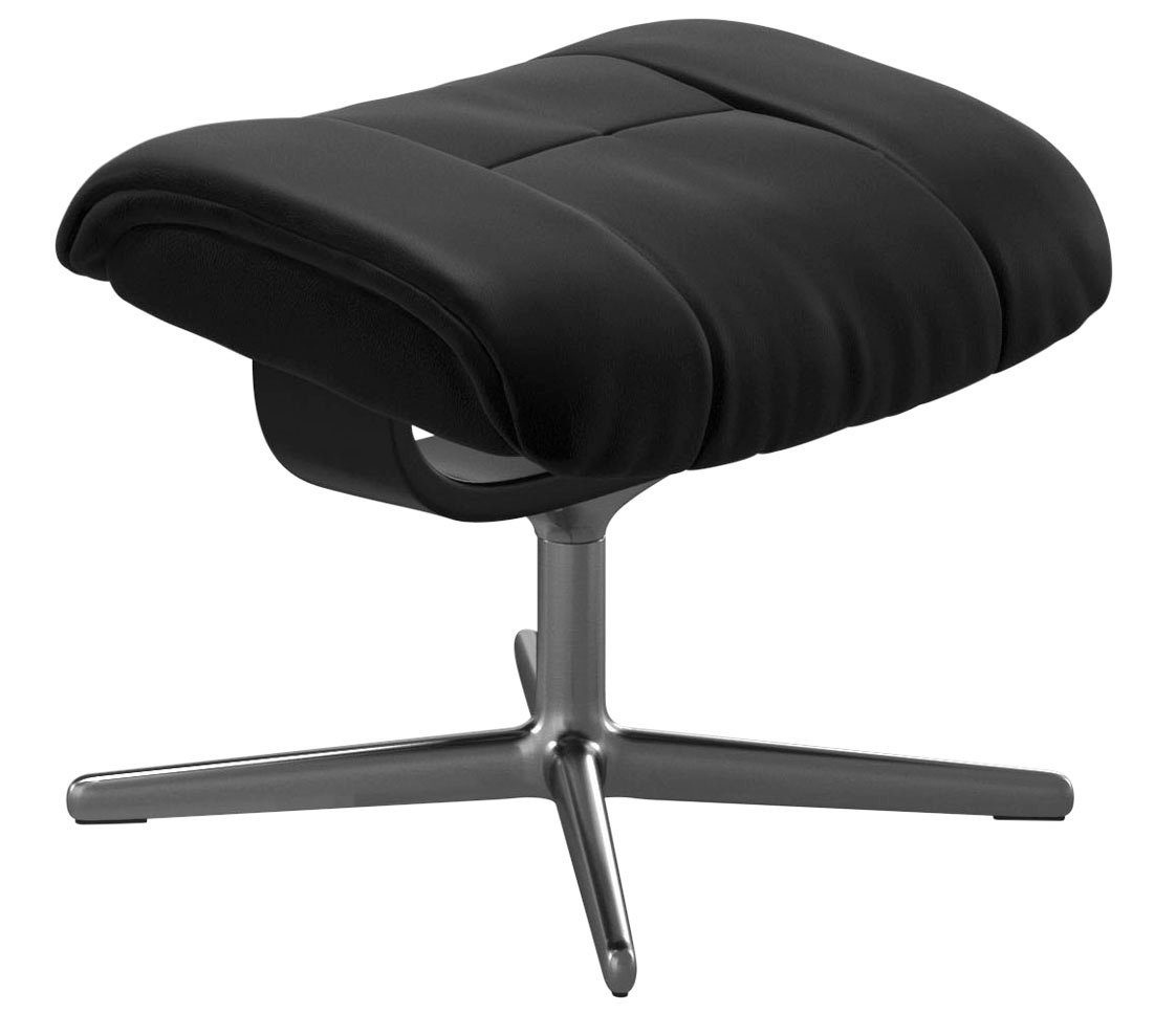 Stressless® Fußhocker Mayfair, mit Cross Base, Größe S, M & L, Holzakzent Schwarz
