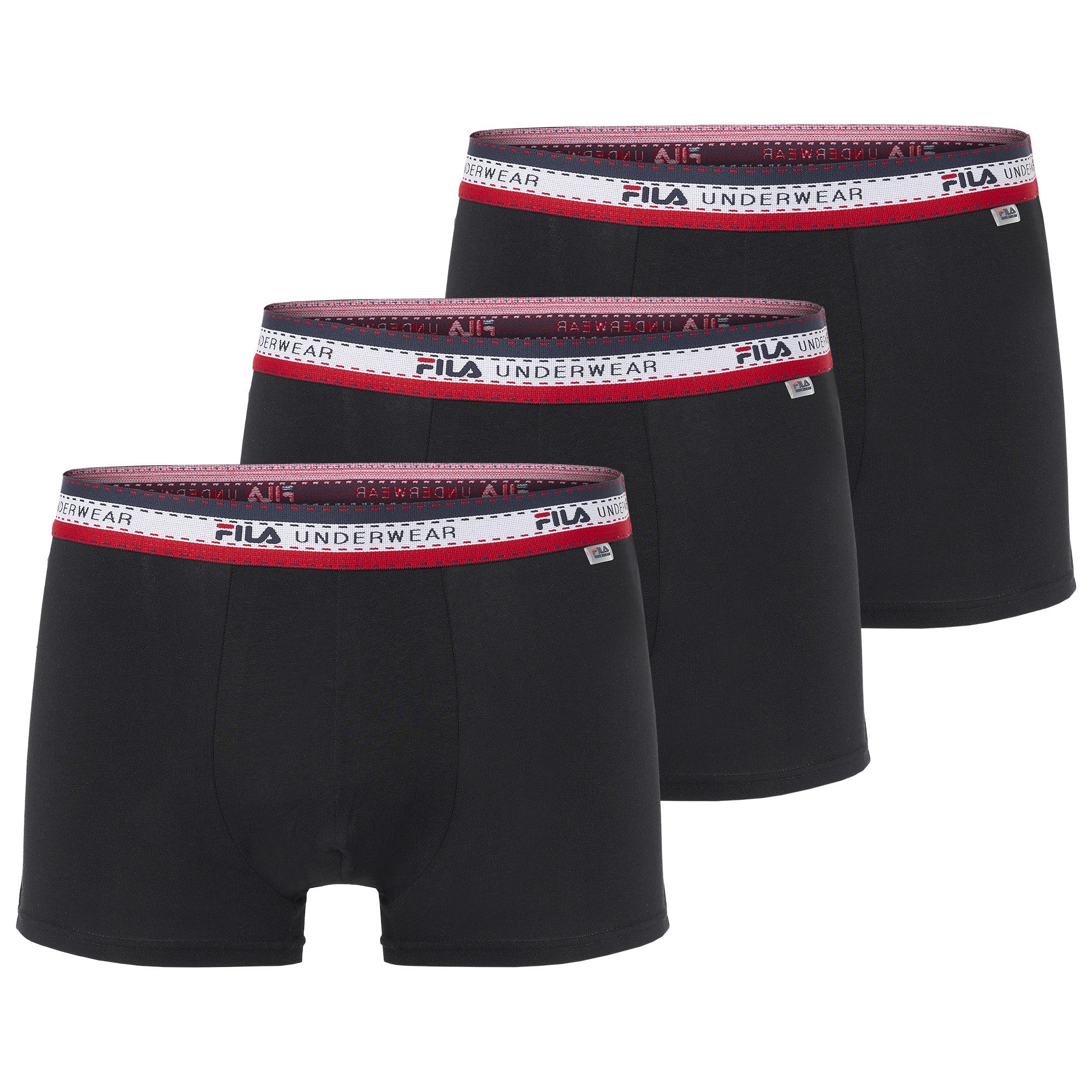 Fila Boxershorts MAN BOXER SHORTS (3er Pack) elastischer Logo-Webbund, ohne Eingriff