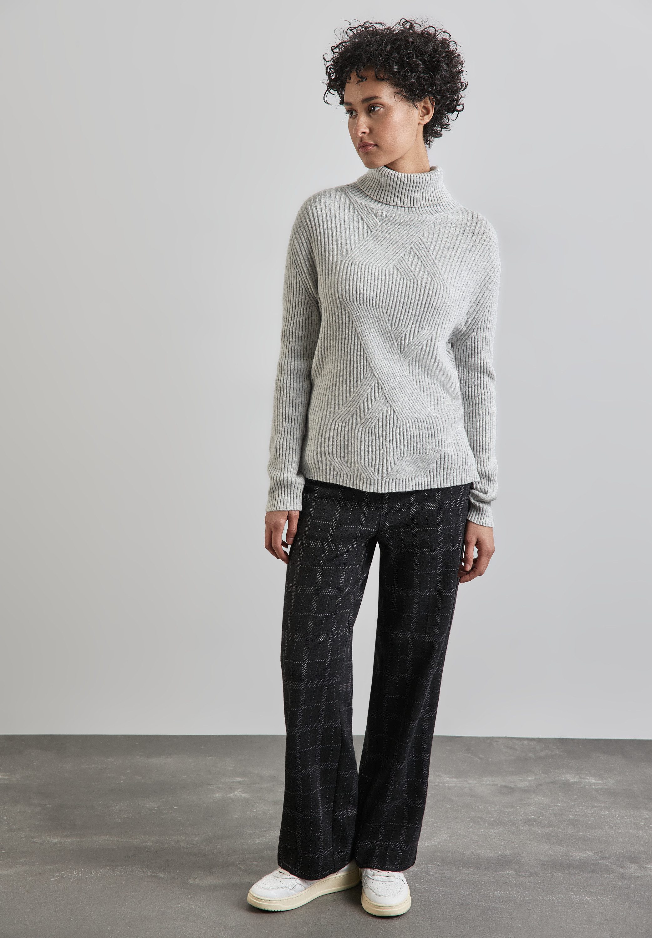 STREET ONE Strickpullover mit Stehkragen