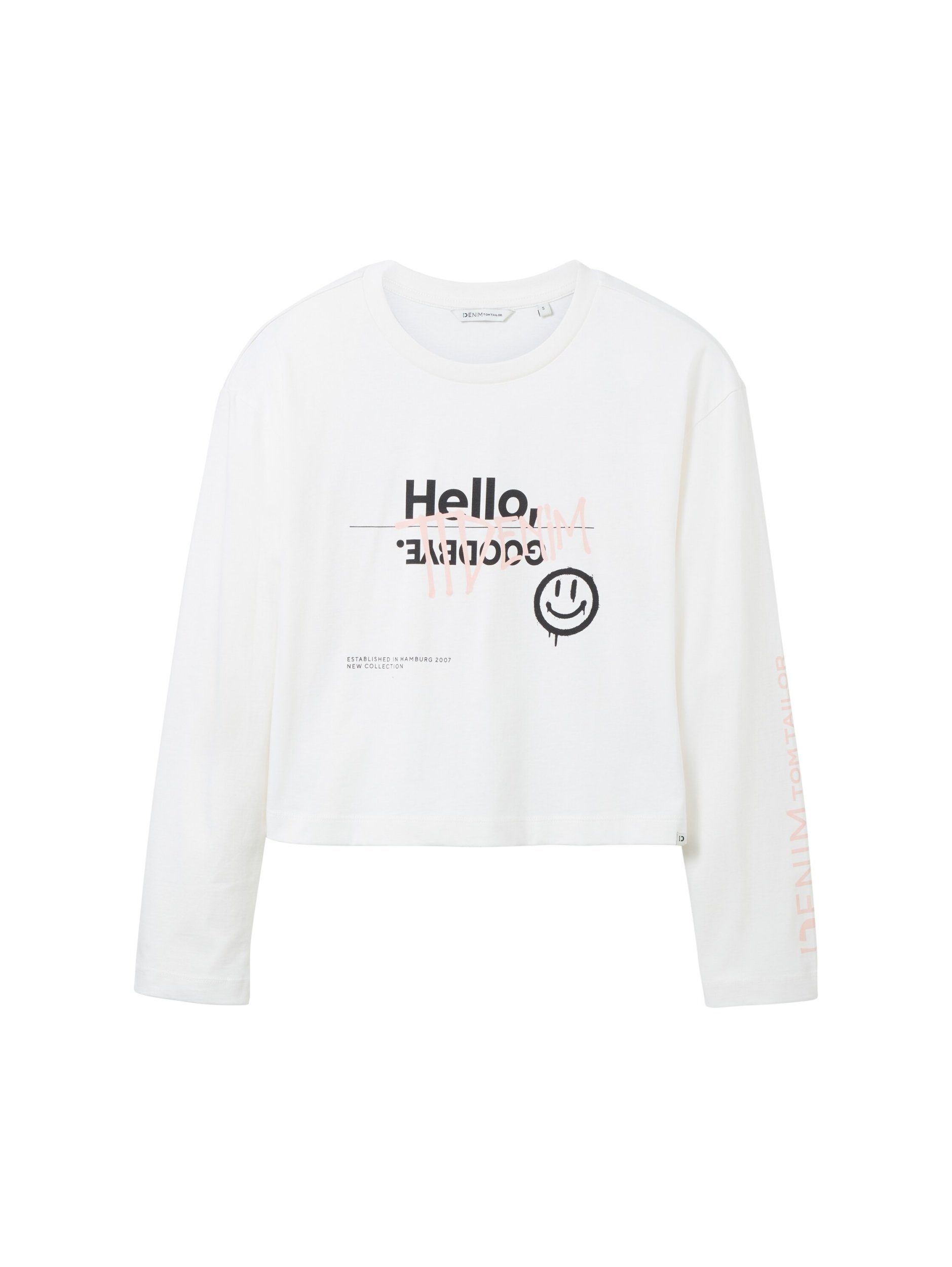 TOM TAILOR Denim Herren Longsleeve T-Shirt – Relaxed Fit, Baumwolle-Viskose, Nachhaltig (BCI) – Übergangszeit Basic