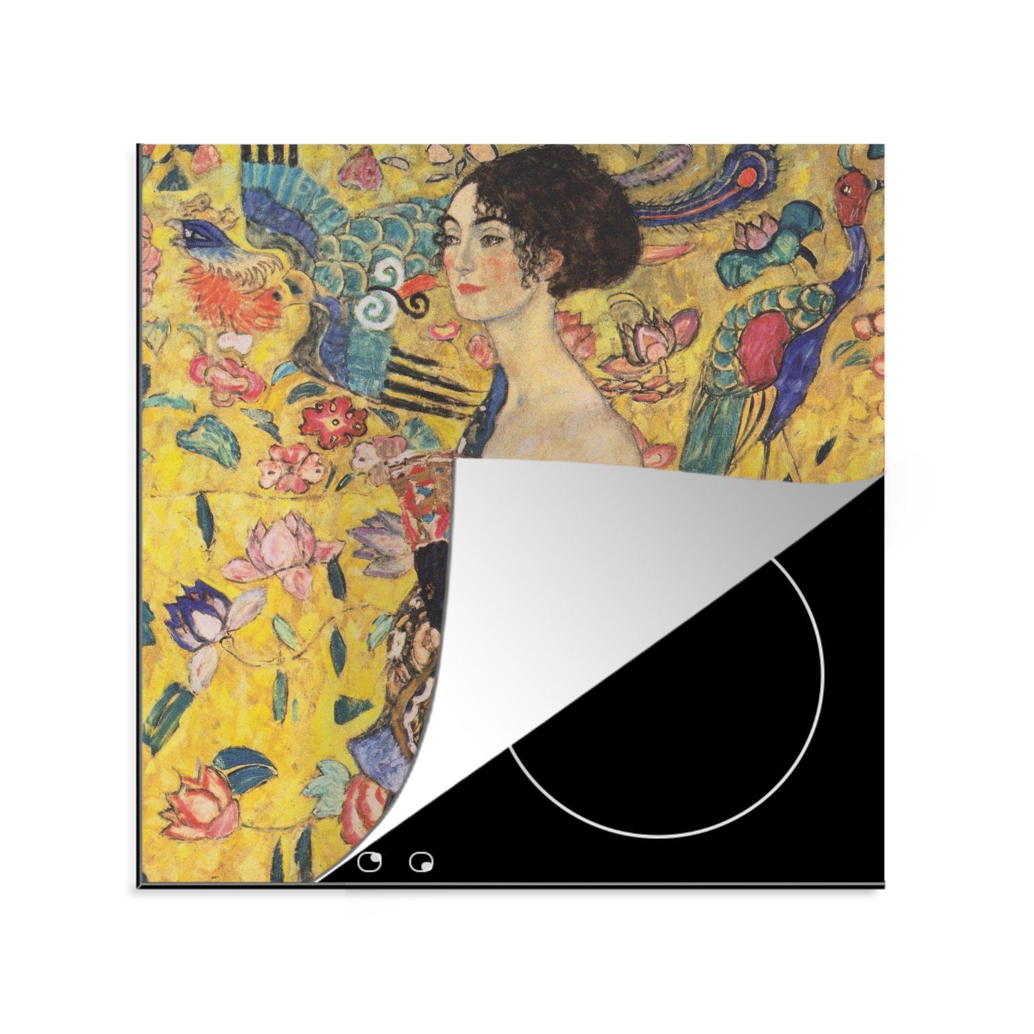 MuchoWow Herdblende-/Abdeckplatte Judith II - Gemälde von Gustav Klimt, Vinyl, (1 tlg), 78x78 cm, Ceranfeldabdeckung, Arbeitsplatte für küche