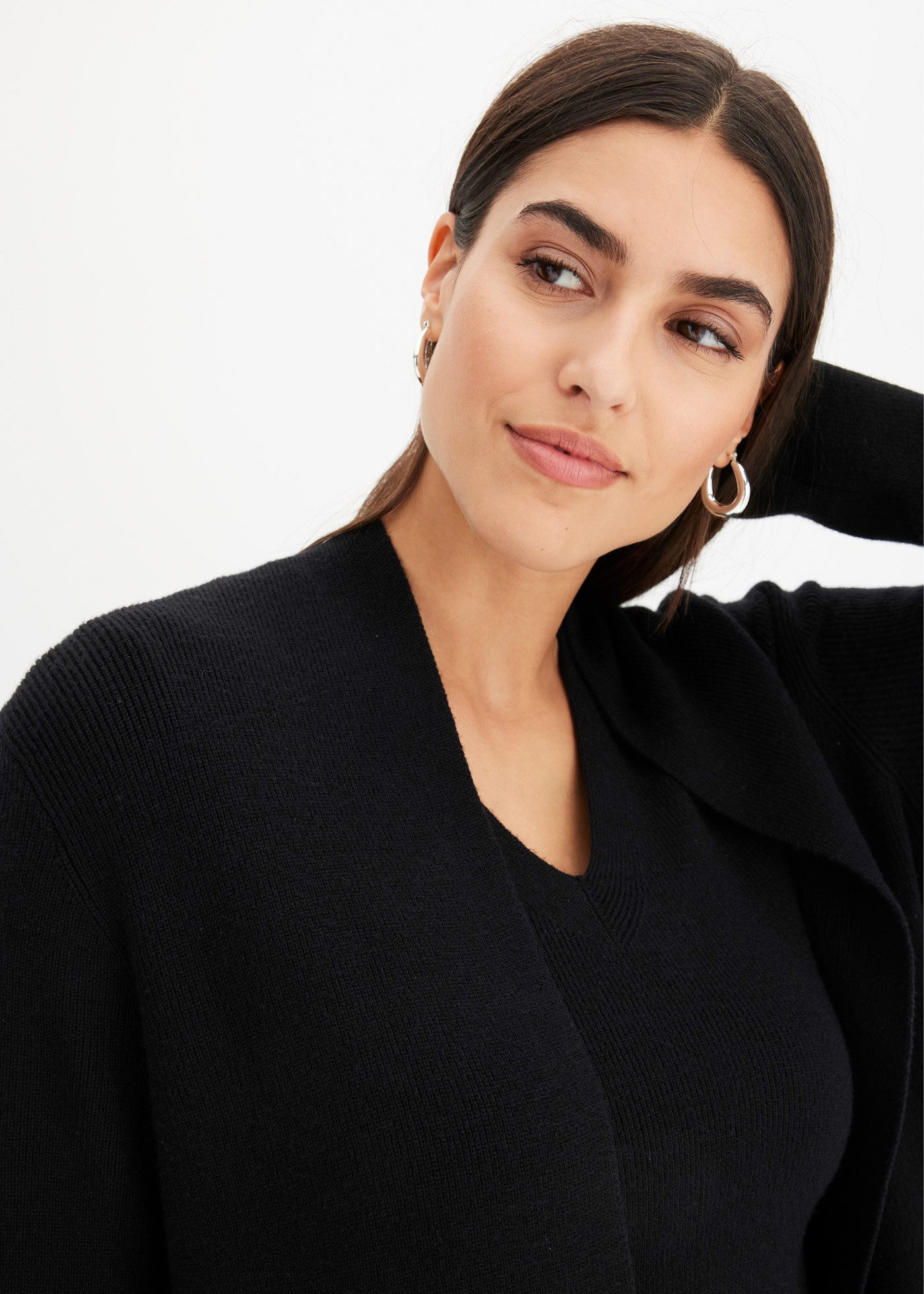 bonprix Longstrickjacke (1-tlg) Oversize-Passform, eleganter Stil, ohne Verschluss