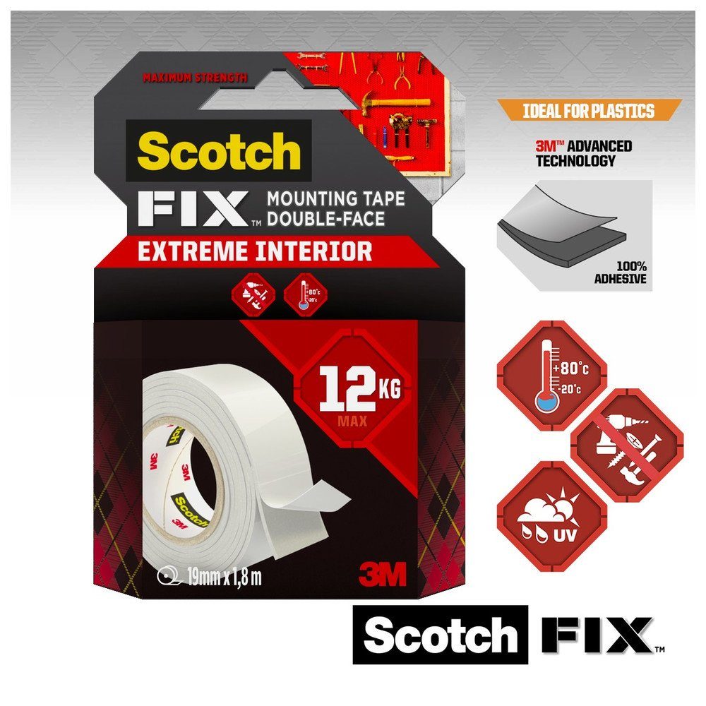 3M Klebeband Innenmontageband Scotch-Fix Extreme PGS05-1918-MR, günstig online kaufen