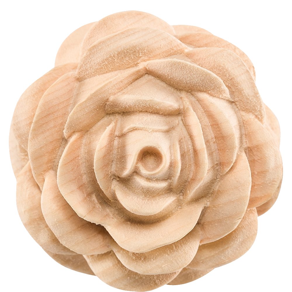 Demi Art Dekofigur Rosenblüte aus Zirbenholz