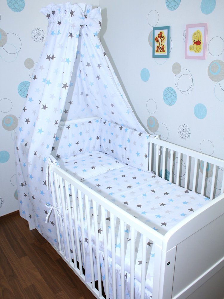 Primawela Babybettwäsche Baby Bettset- 6 teiliges Set mit Vollstoff Himmel günstig online kaufen