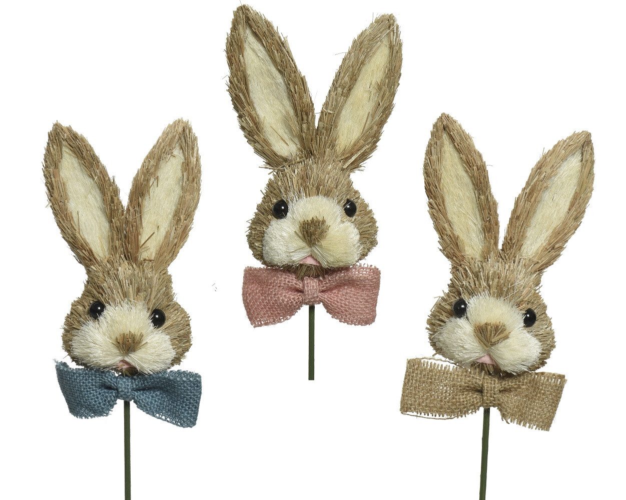 Kaemingk Osterei Dekofigur Osterhase Stroh Stecker L.5cm W.11cm H.43cm Stückpreis