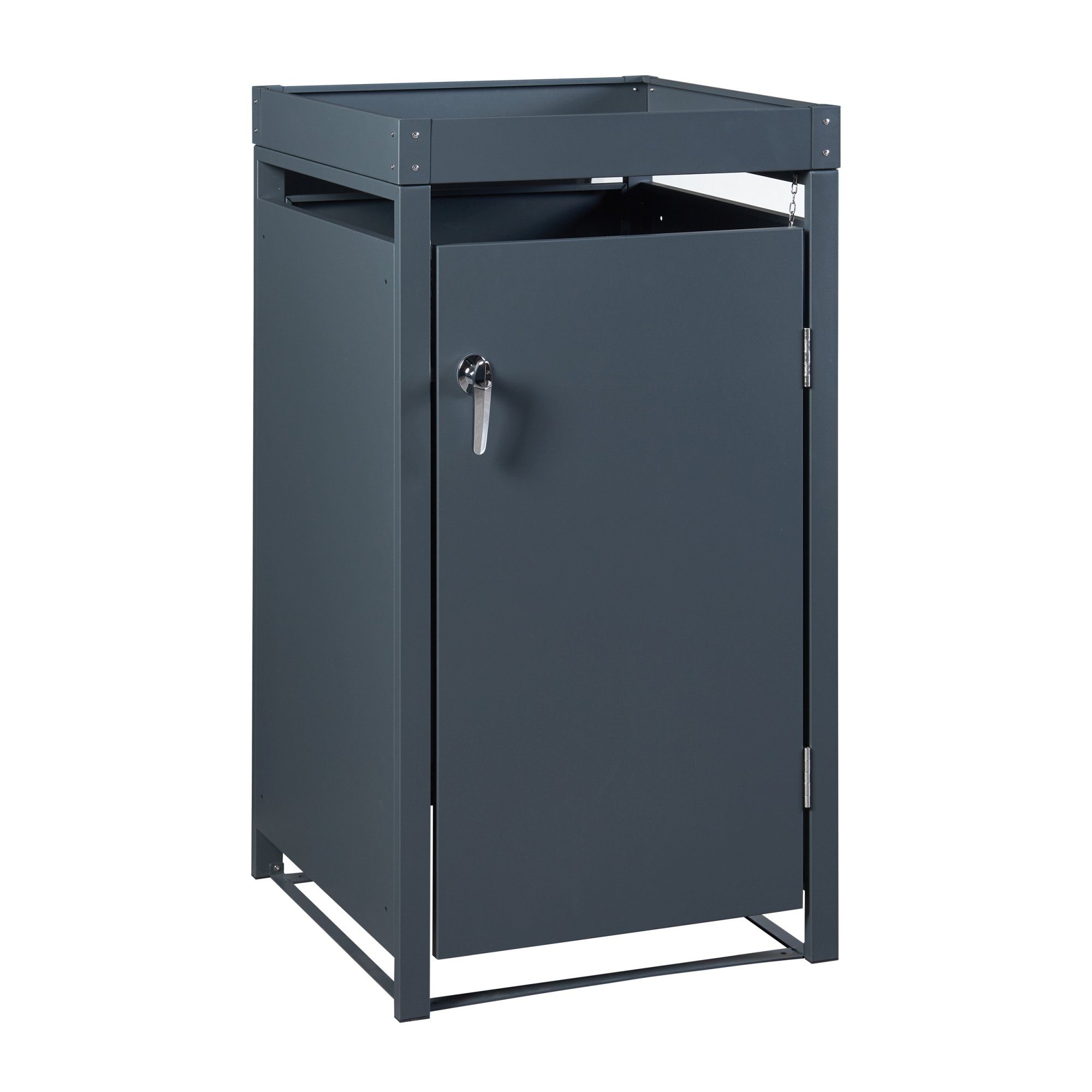 en.casa Mülltonnenbox, »Valkeakoski« für 1 Tonne 120 L Anthrazit 110x59,5x62cm