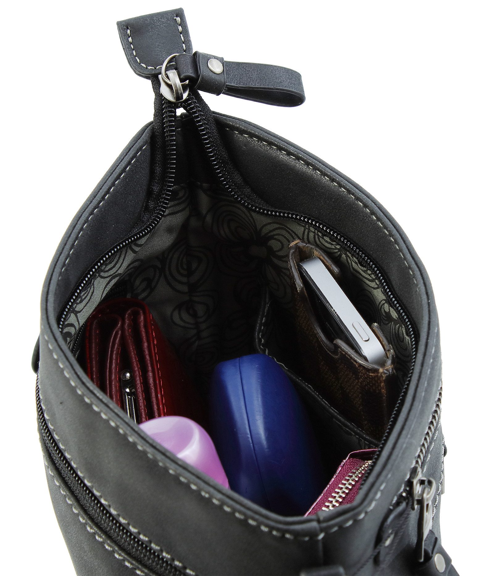 J JONES JENNIFER JONES Umhängetasche - Kleine elegante Damen Schultertasche - Crossbody Bag, leicht