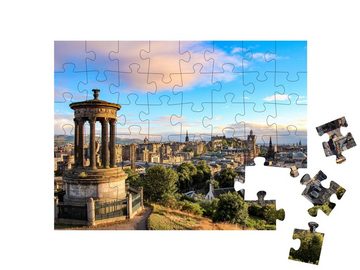 puzzleYOU Puzzle Skyline von Edinburgh: Blick vom Calton Hill, 48 Puzzleteile, puzzleYOU-Kollektionen Edinburgh, Schottland