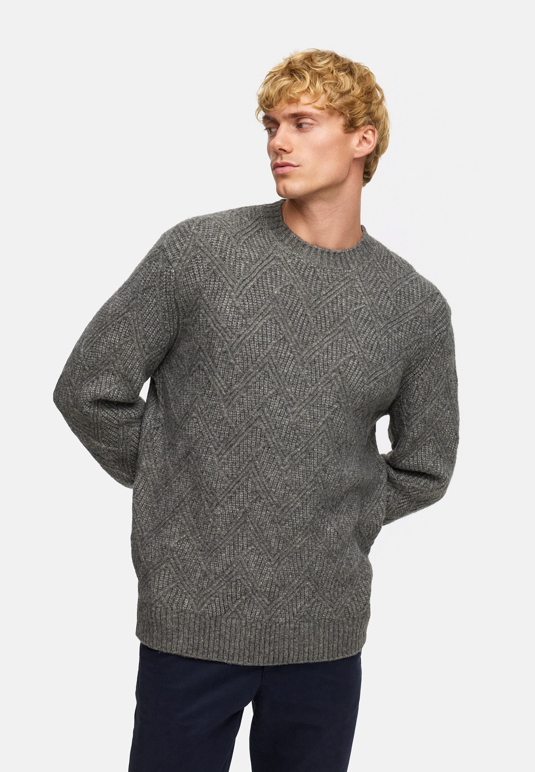 Kronstadt Strickpullover Herren KSPollard Crew Pullover Herrenpullover mit Rundhalsausschnitt