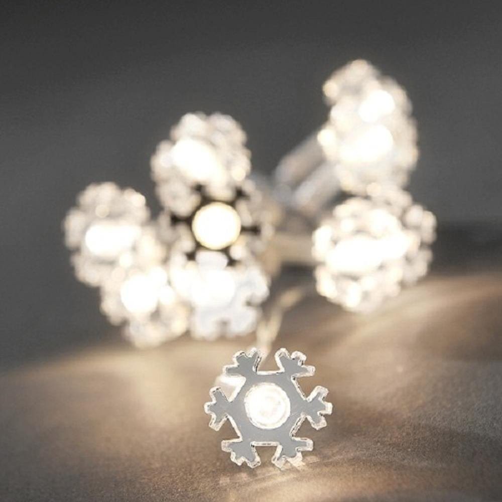 KONSTSMIDE LED-Lichterkette 3185-103 LED Deko Lichterkette 10er Schneeflocke