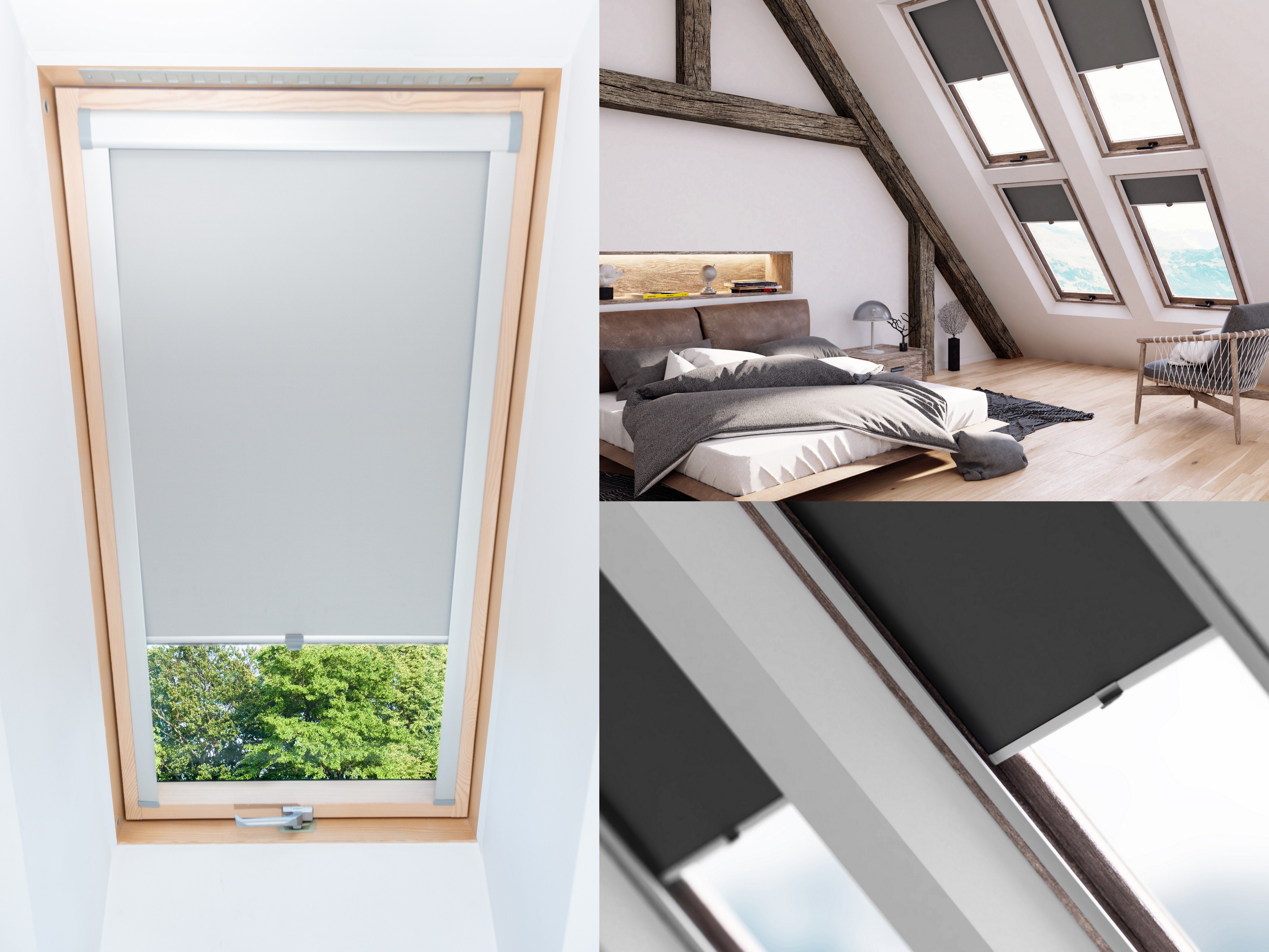 passend Natur Dachfensterrollo KS 24 Thermo verdunkelnd Handel Dachrollo Fakro, für