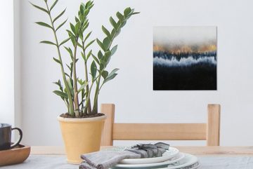 OneMillionCanvasses® Leinwandbild Abstrakt - Gold - Luxus - Blau, (1 St), Leinwand Bilder für Wohnzimmer Schlafzimmer