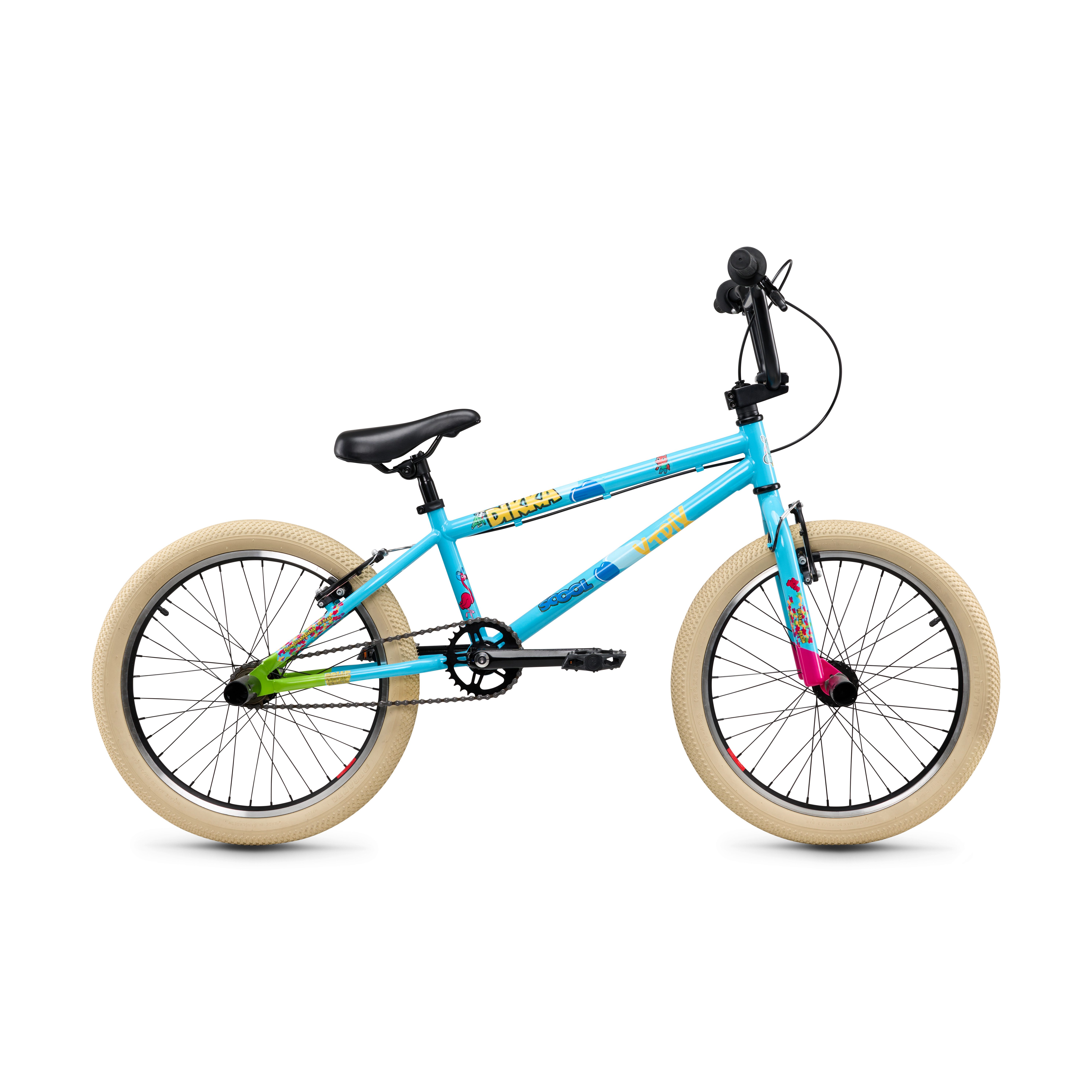S'cool BMX-Rad DIKKA BMX Kinder BMX Fahrrad ab 7 Jahre alt, 360 Grad Freestyle, 1 Gang