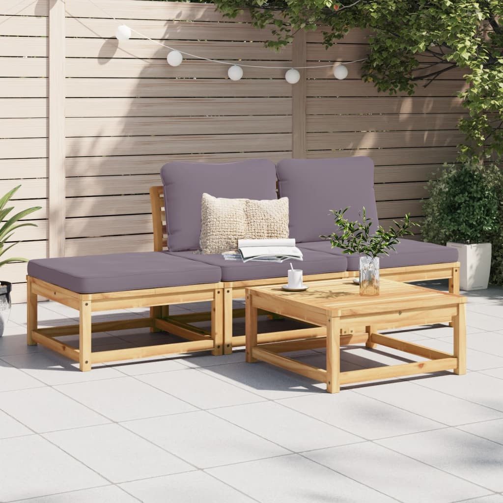 vidaXL Sofaelement 4-tlg. Garten-Lounge-Set mit Kissen günstig online kaufen