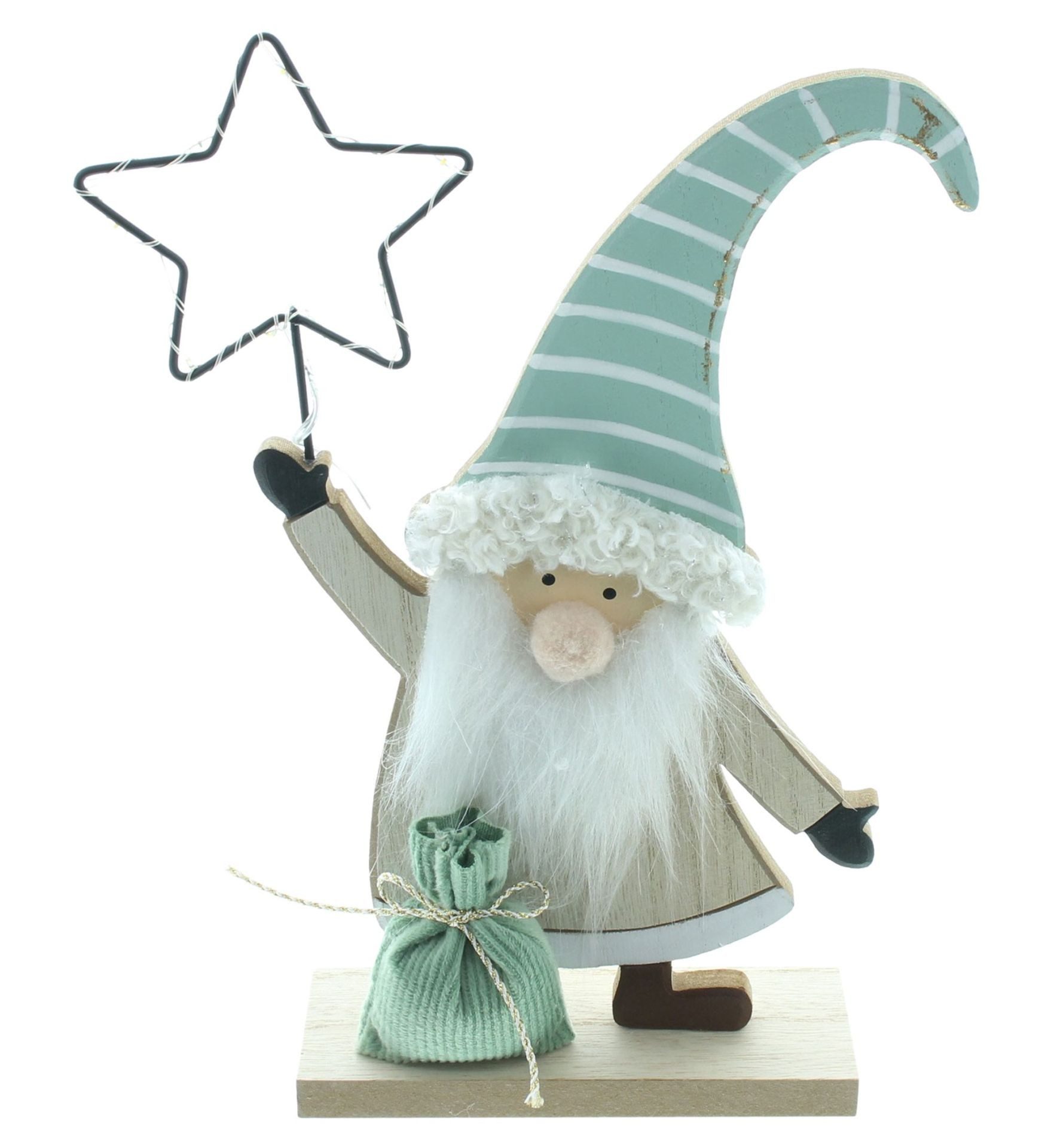 Home-trends24.de Wichtel LED Wichtel Stern Weihnachten Winter Deko Figur Beleuchtung 26 cm