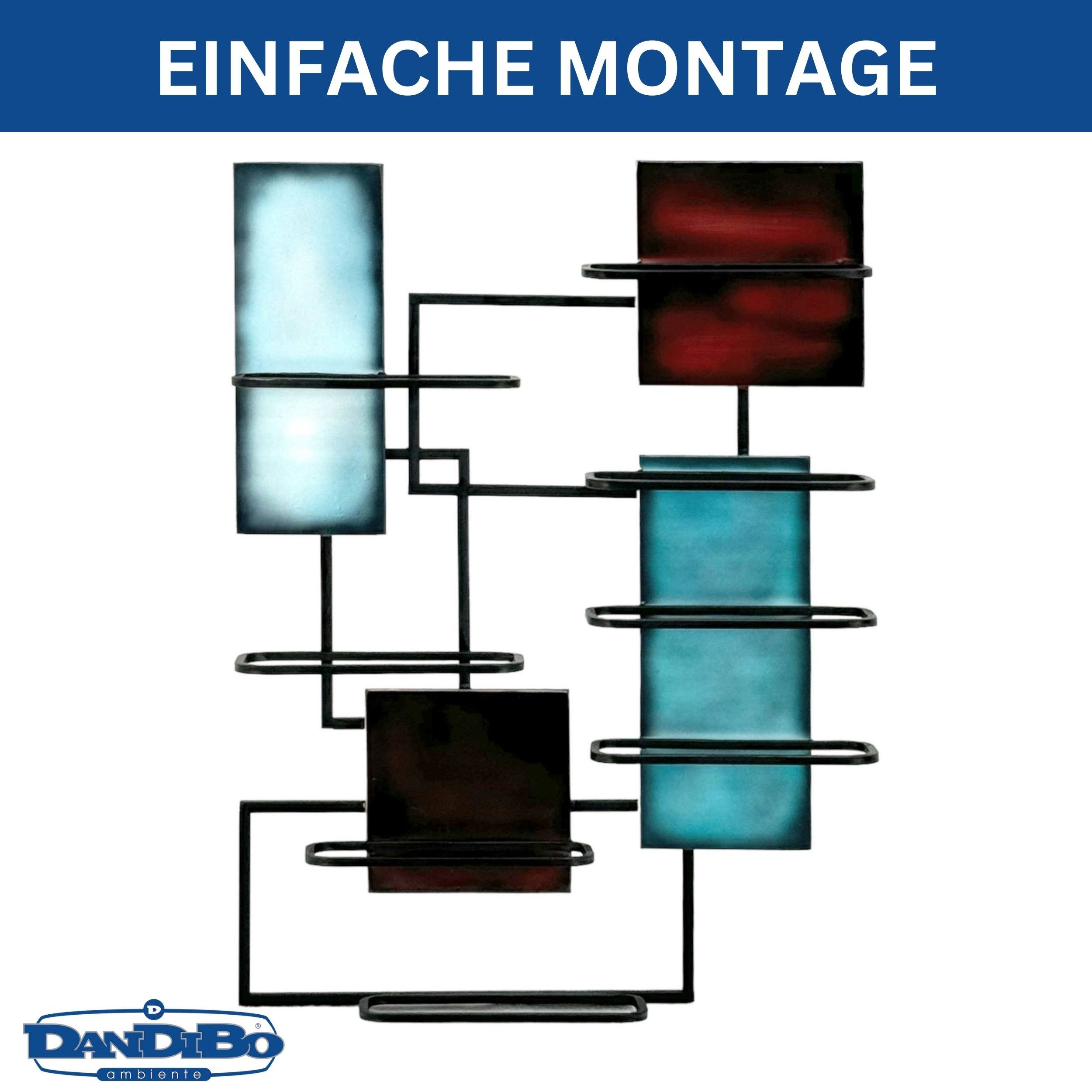 DanDiBo Weinregal Wand Metall Schwarz 8 Flaschen Schmal 96618 Design Flaschenregal, Modern Weinständer Flaschenständer
