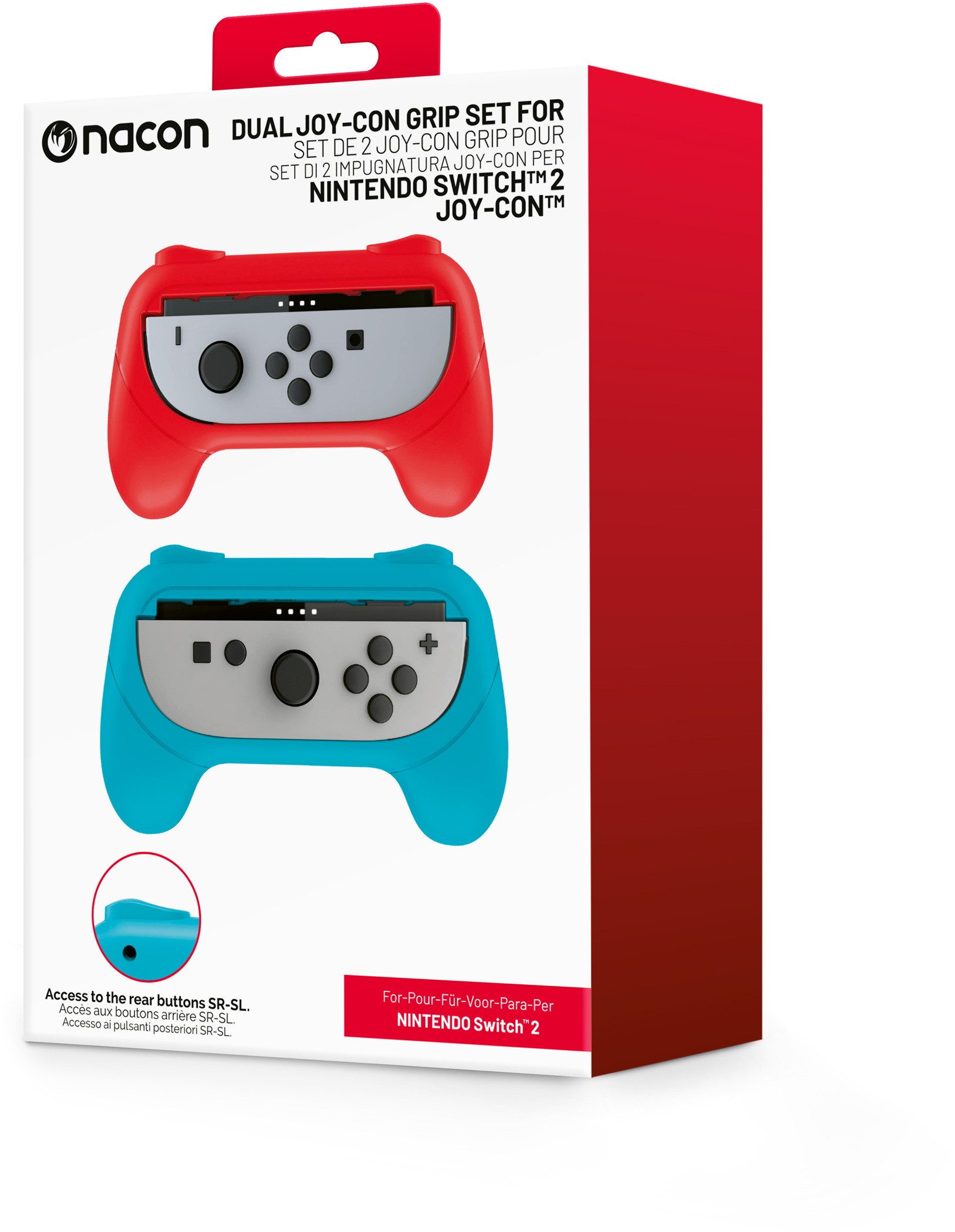 nacon für Nintendo Switch 2 Joy-Con Grip Duo Pack 2er Set blau rot NA028812 Zubehör Nintendo