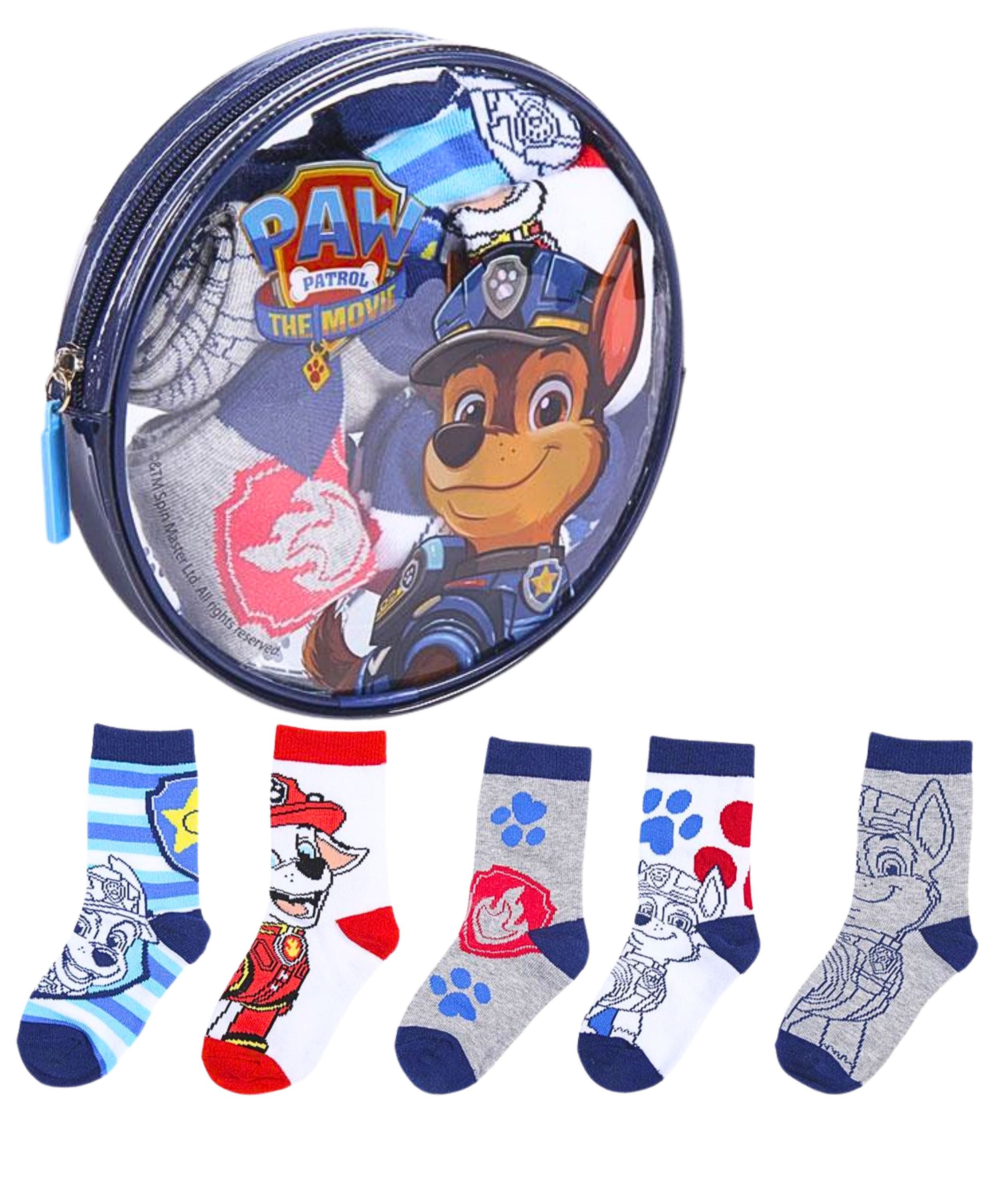 Cerdá Socken Chase & Marshall (5-Paar) Jungen Strümpfe Set im Kulturbeutel Gr.19-30