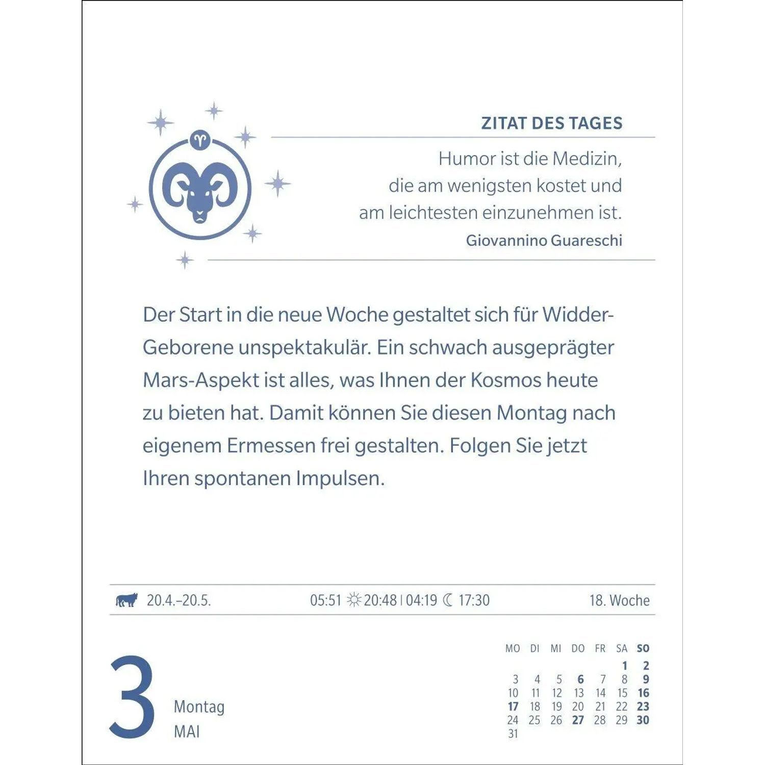 Harenberg Kalender Verlag Abreißkalender Widder Sternzeichenkalender 2027 - Tagesabreißkalender - Ihr...