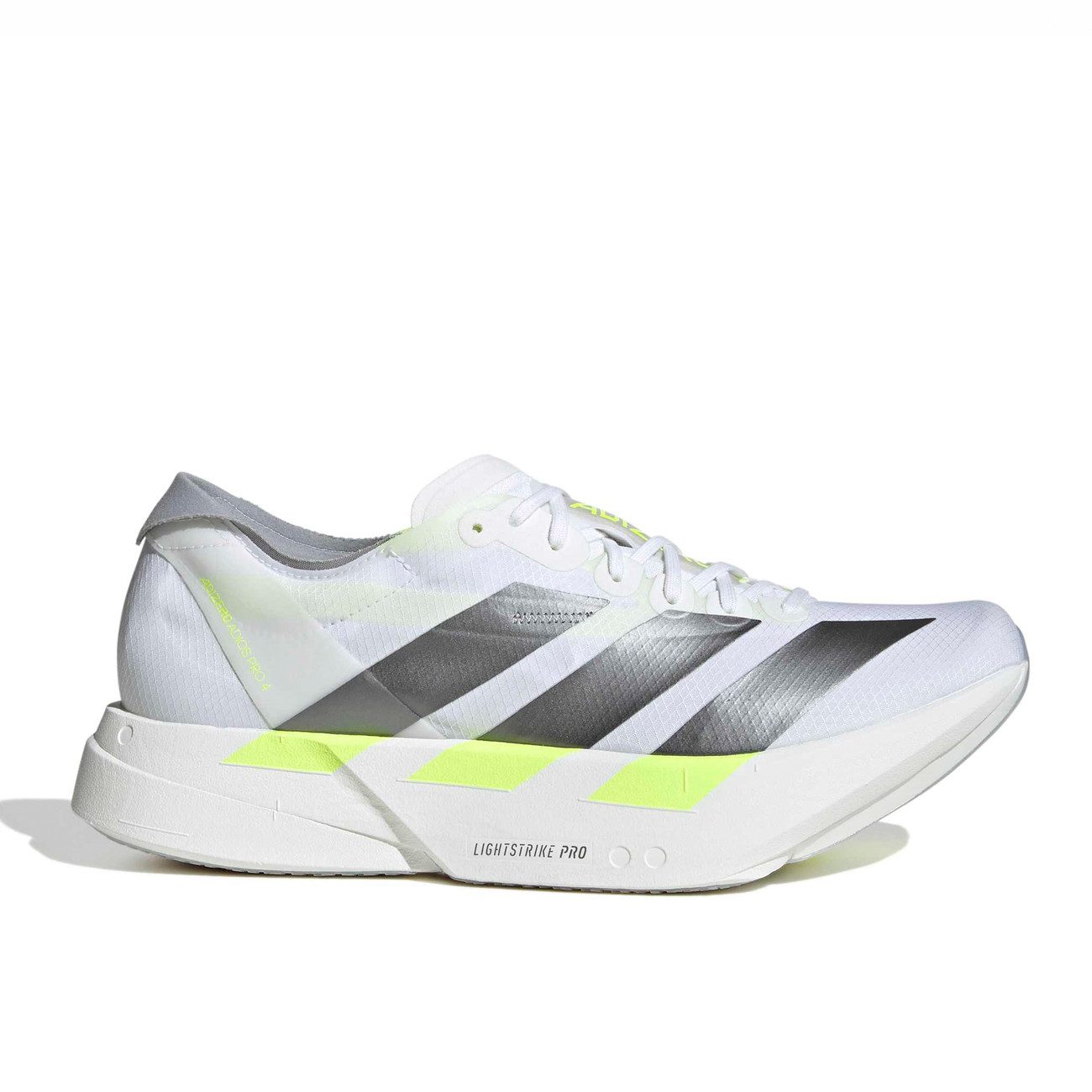 adidas Performance adidas Adizero Pro 4 Herren Cloud White Iron Metallic Solar Yellow Laufschuh