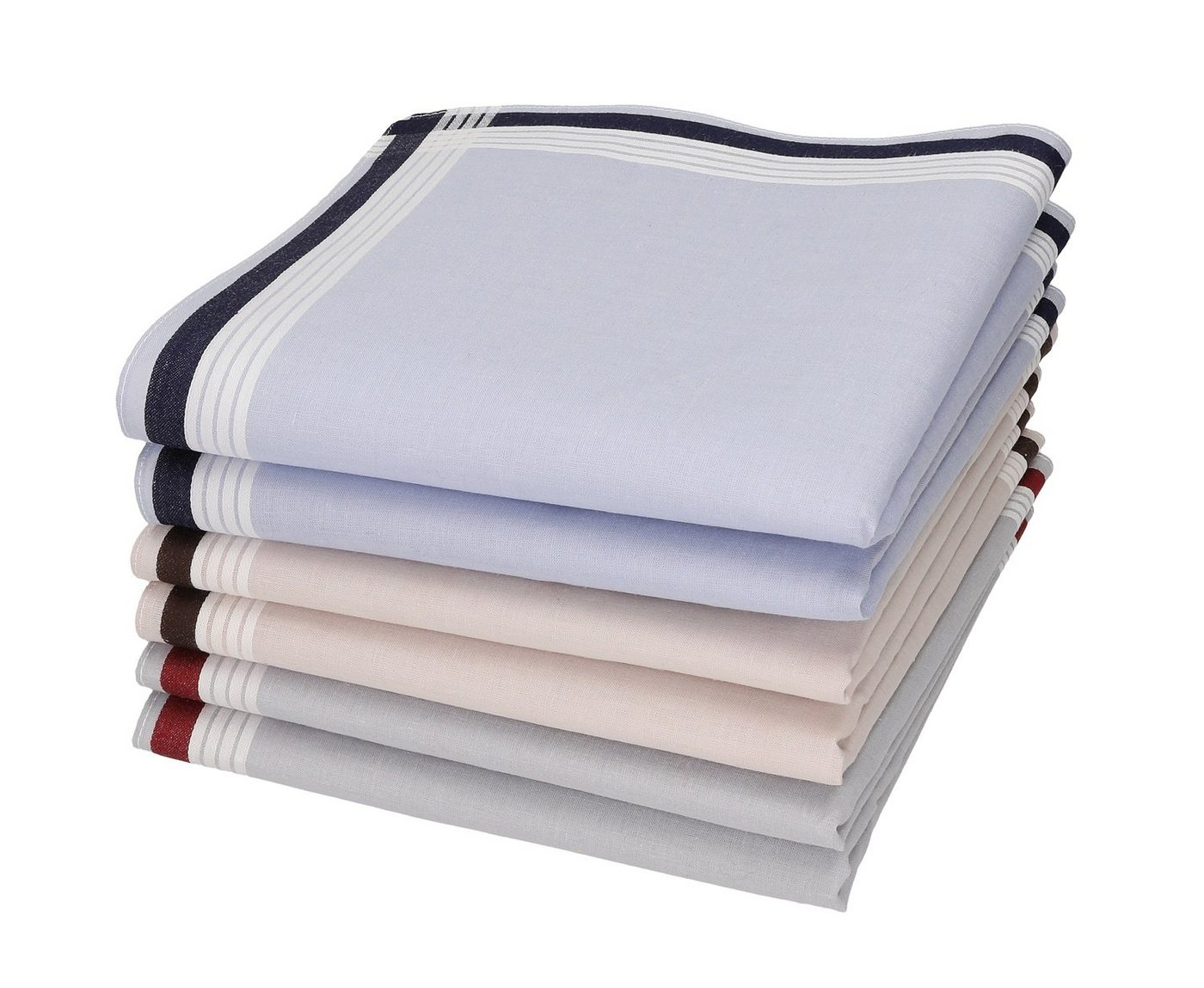 Betz Taschentuch Herren Stoff Taschentücher Set Leo 1 Dessin 3 Größe 40x40 cm, (6-St)