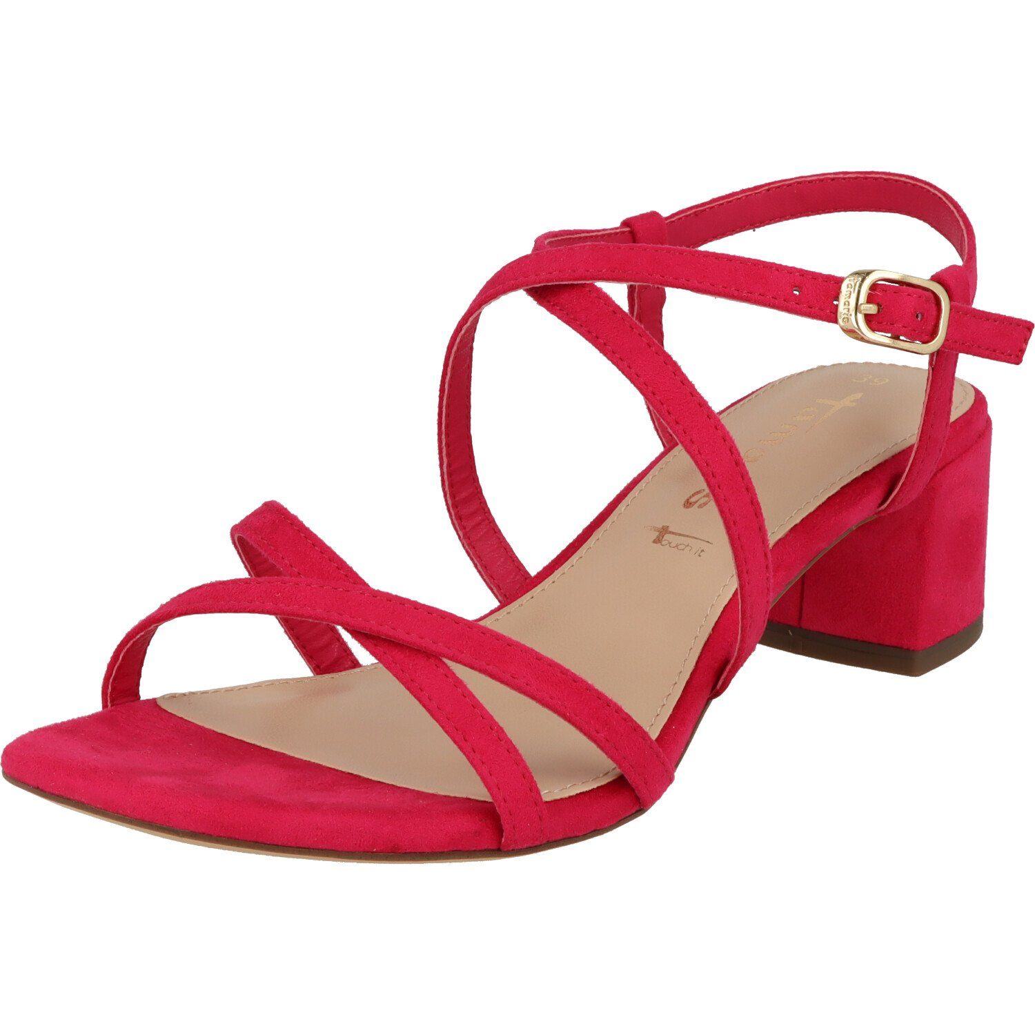 Tamaris Vegan Damen Schuhe elegante Absatzsandalen 1-28204-20 Riemchensandale Fuxia