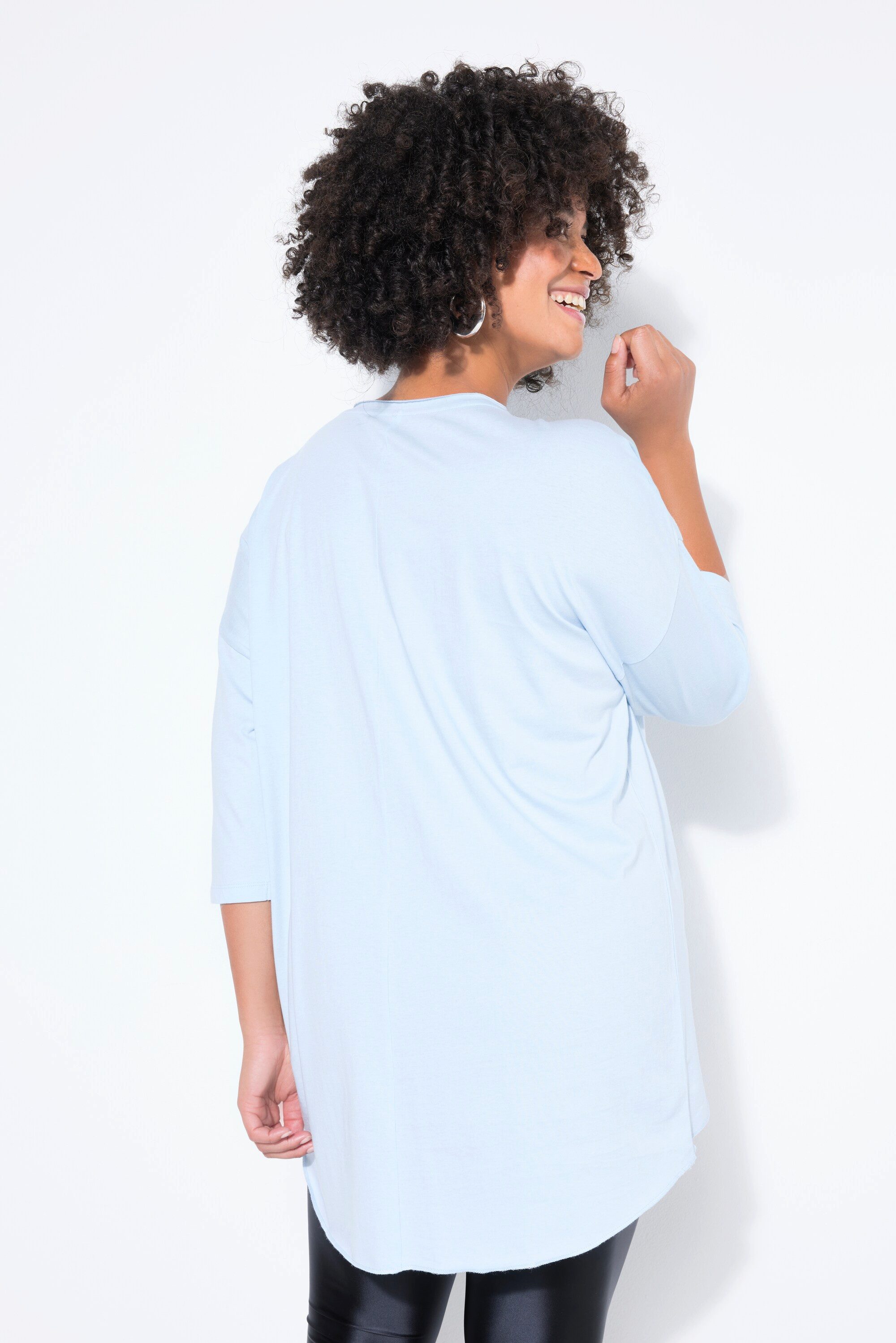 Angel of Style Longshirt Longshirt oversized "No.1"-Motiv aus Ziersteinchen