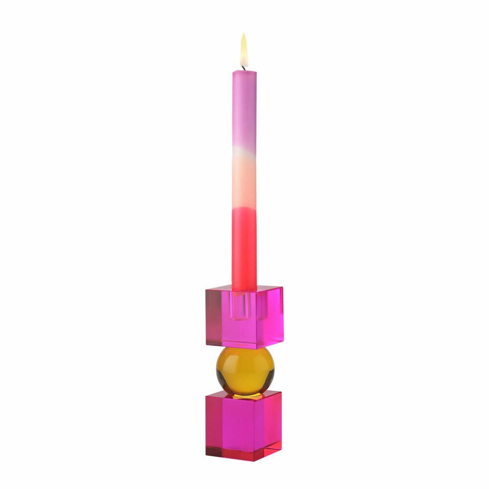 Giftcompany Kerzenhalter Sari 2 Cubes, Pink, Orange, H 14 cm