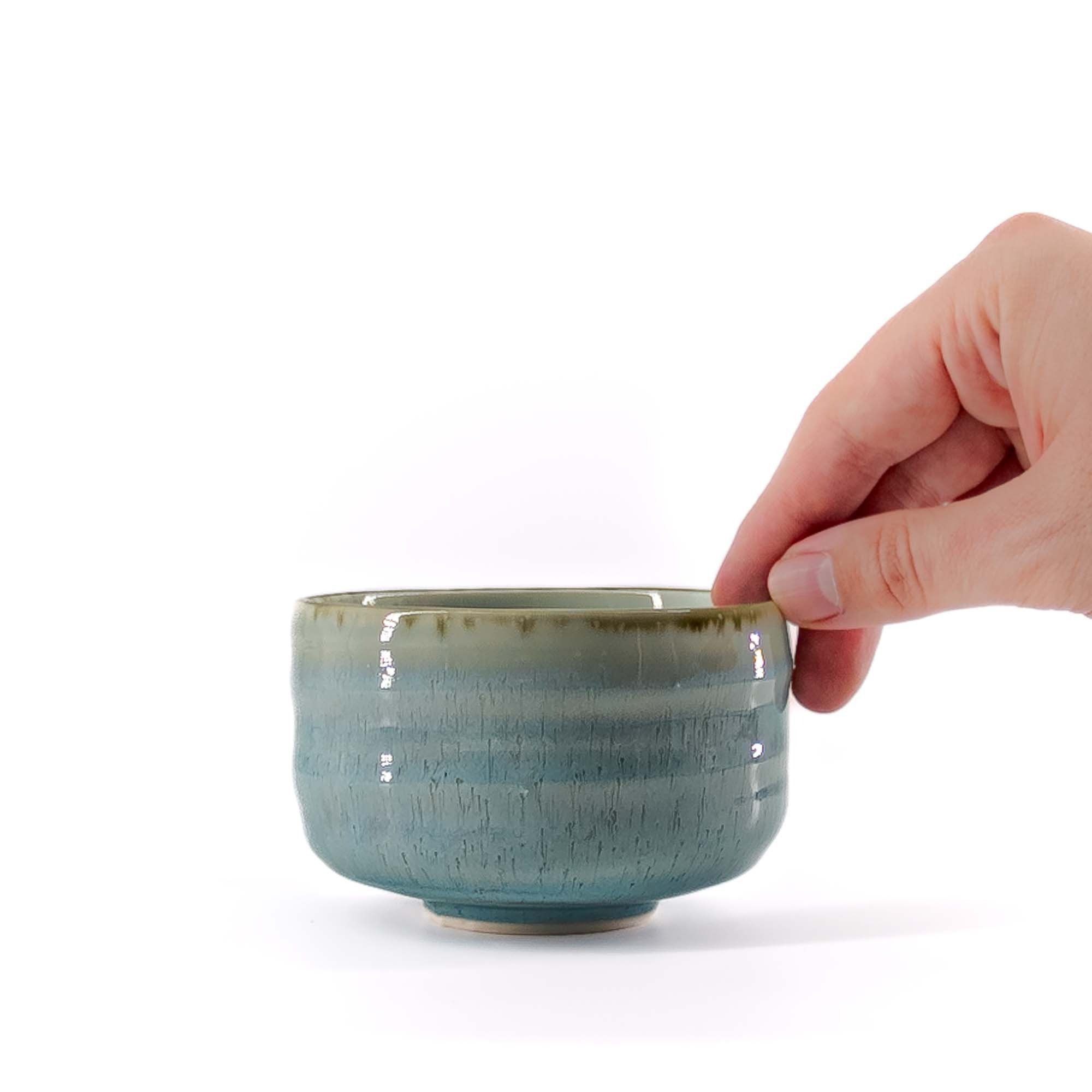 teayumi Schale HARU Matcha-Schale 260 Grün Blau Chawan ml