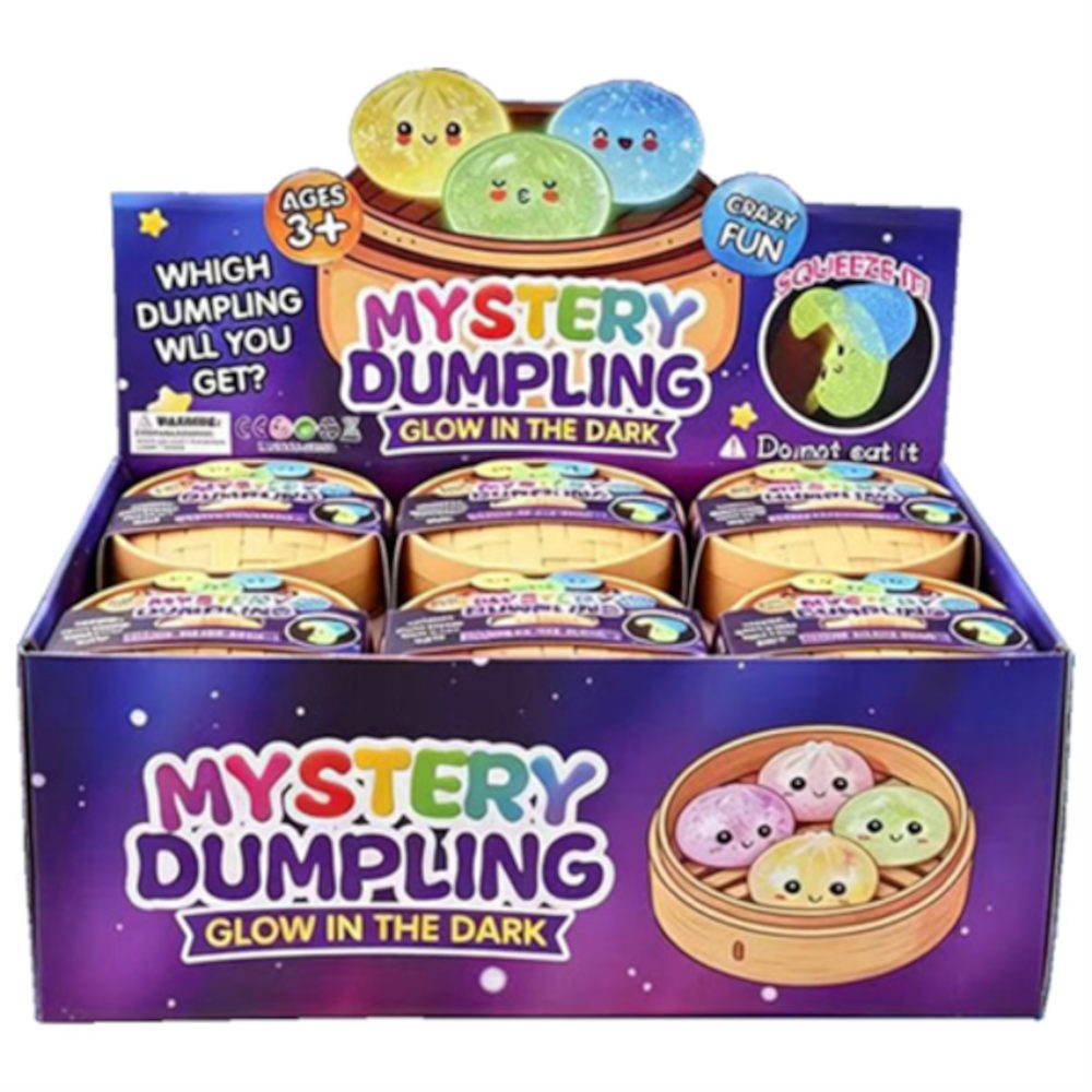 Triton-X Spiel Dumpling Squishy 8,5 cm, 1 Stück, leuchtendes Design