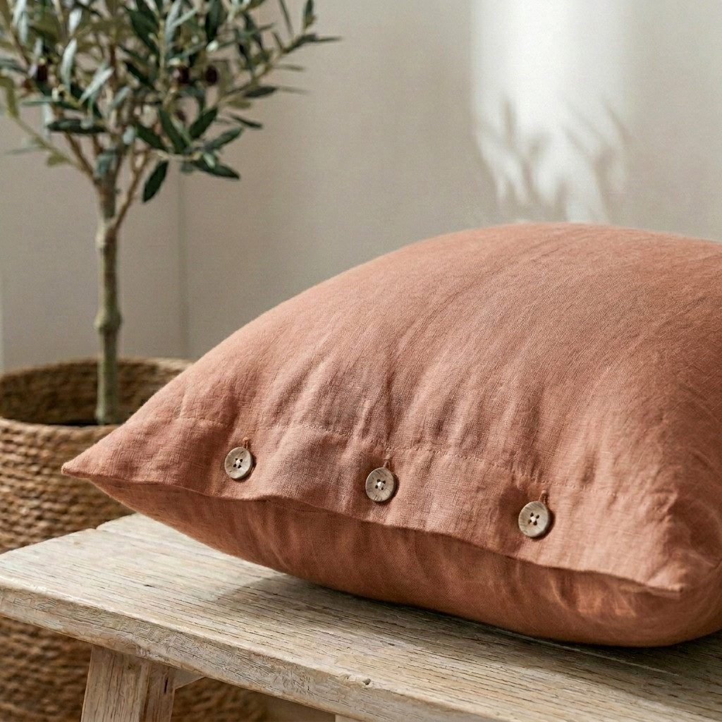 Interior by Hakito Kissenbezug 100% reine Leinen 180g/m² GOTS BIO zertifiziert