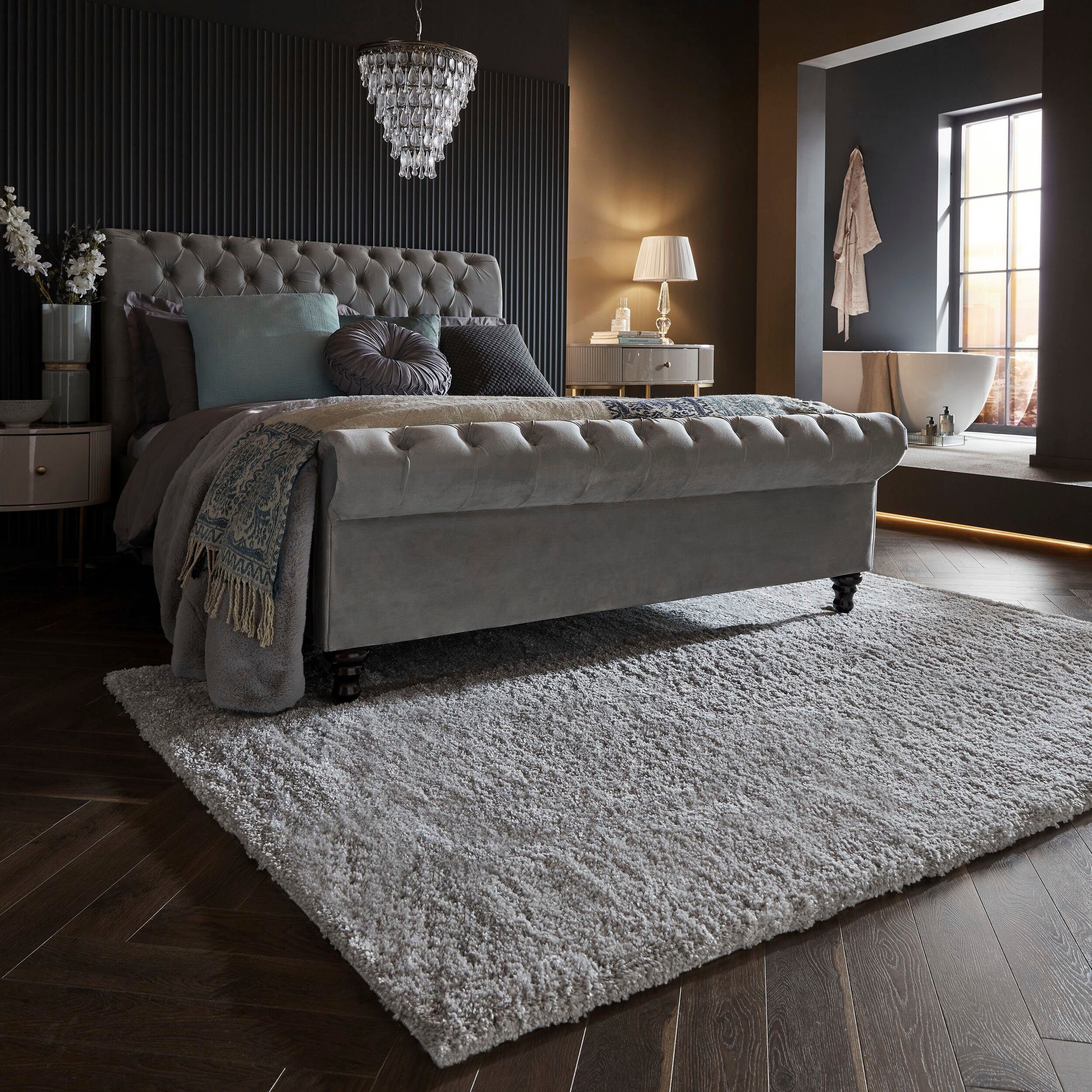 FLAIR RUGS Hochflor-Teppich Feather, rechteckig, Höhe: günstig online kaufen
